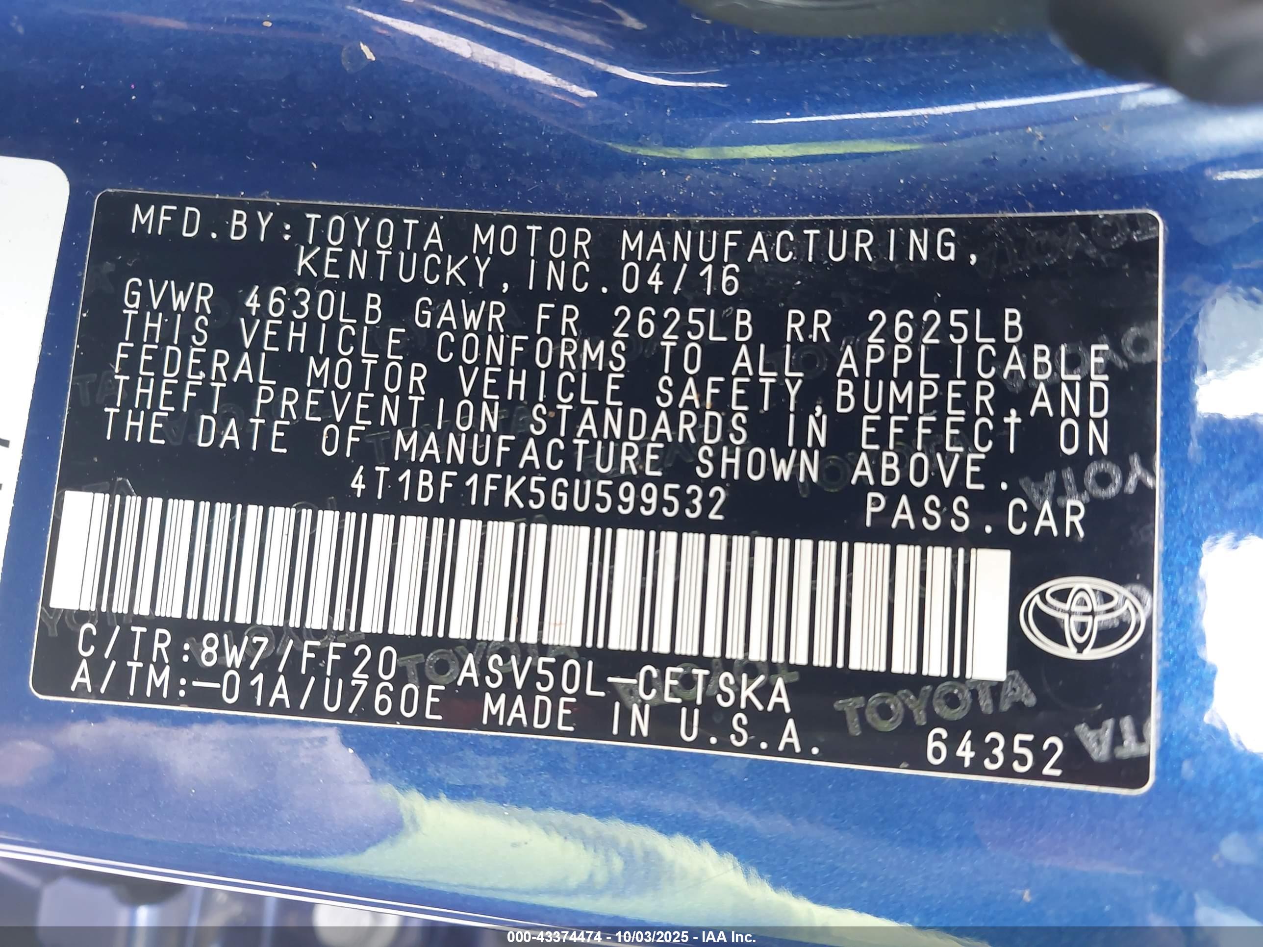 TOYOTA CAMRY image 9