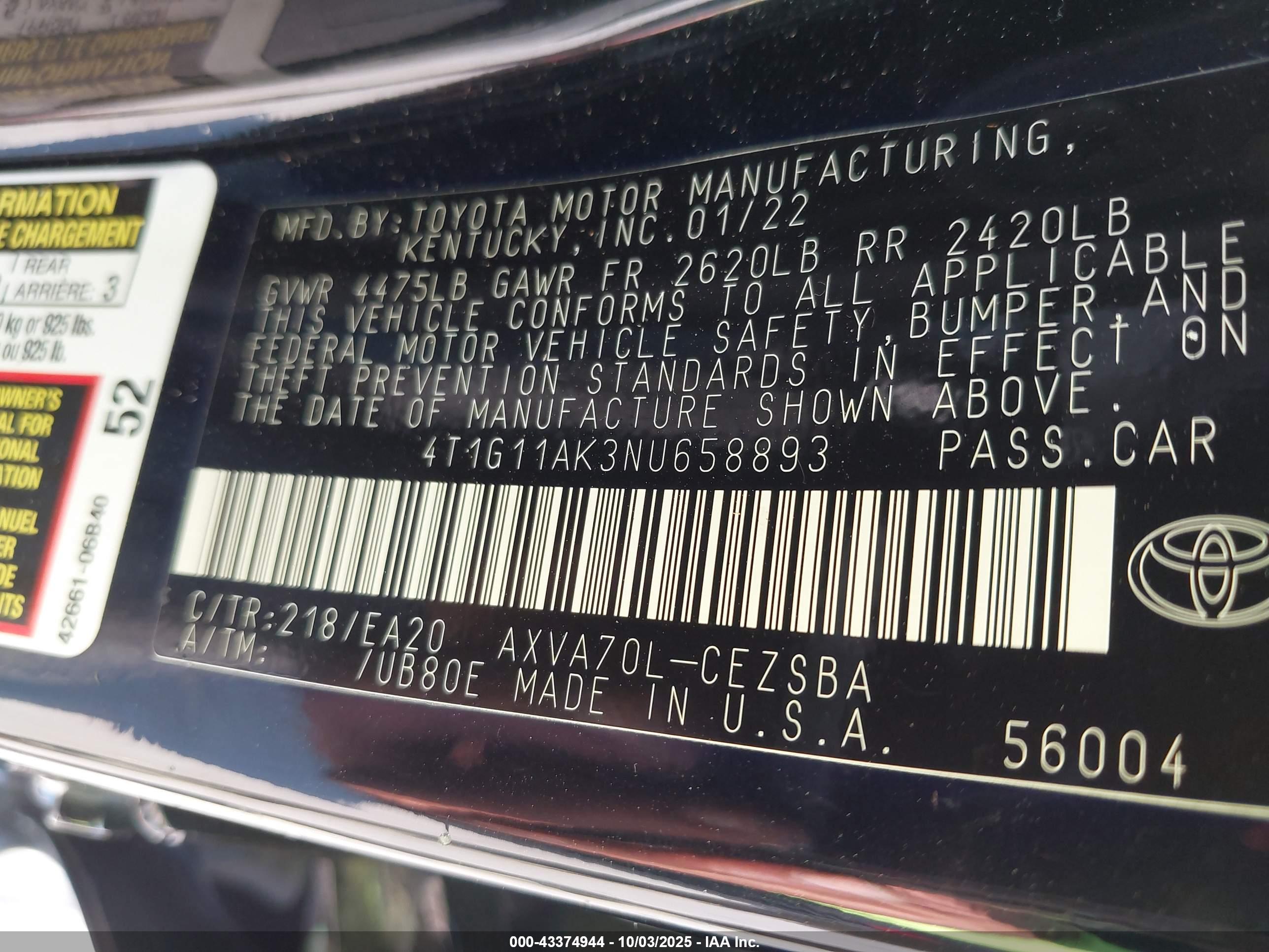 TOYOTA CAMRY image 9