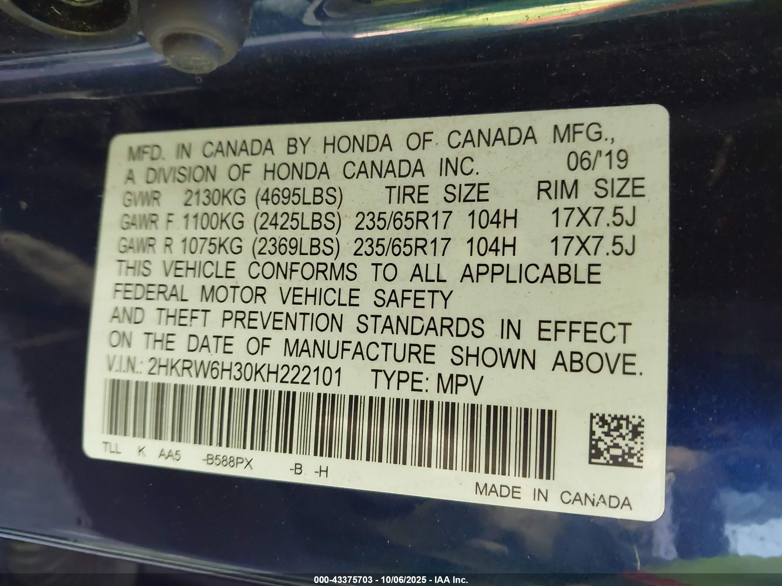 HONDA CR-V image 9