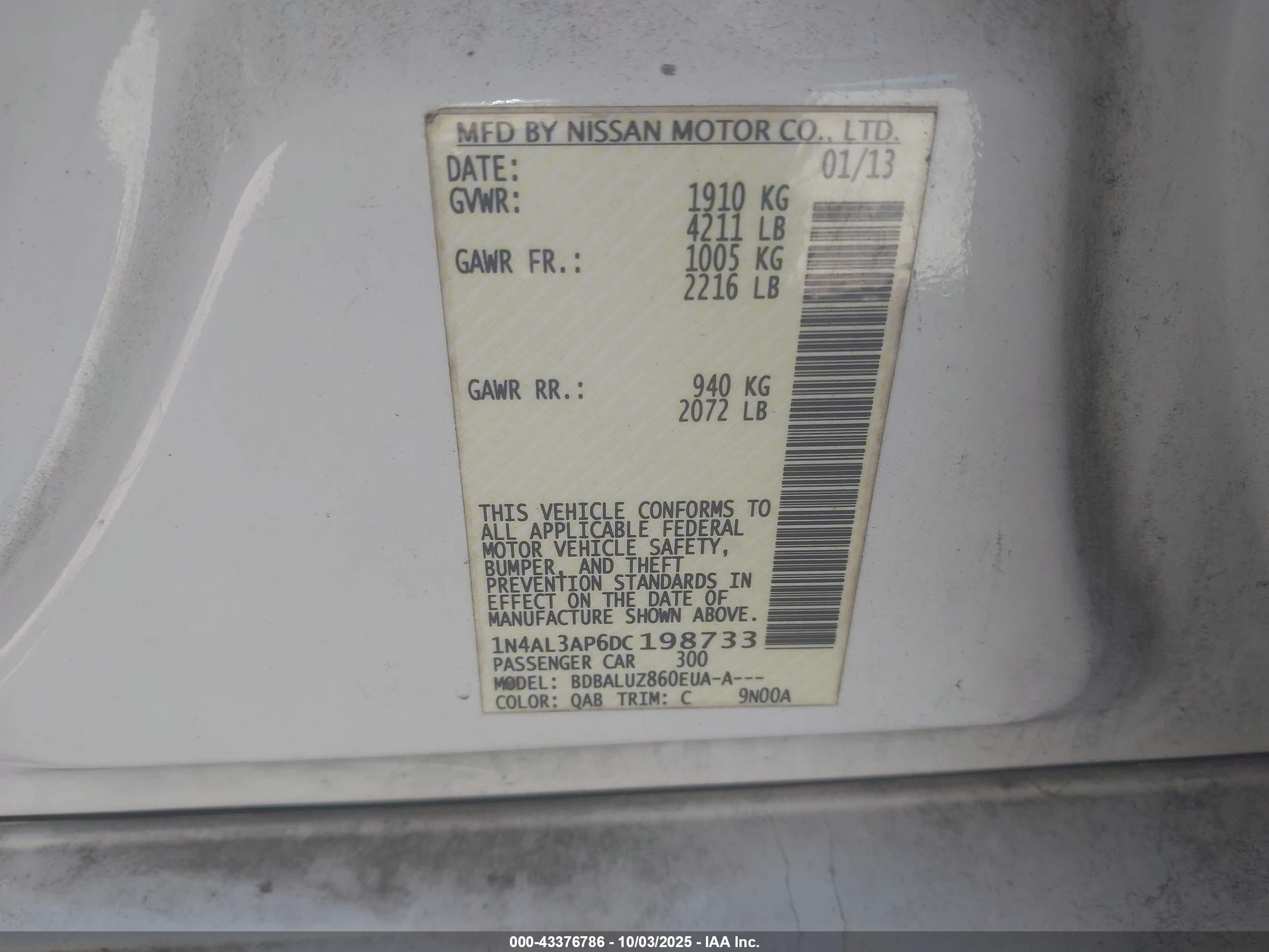 NISSAN ALTIMA image 9