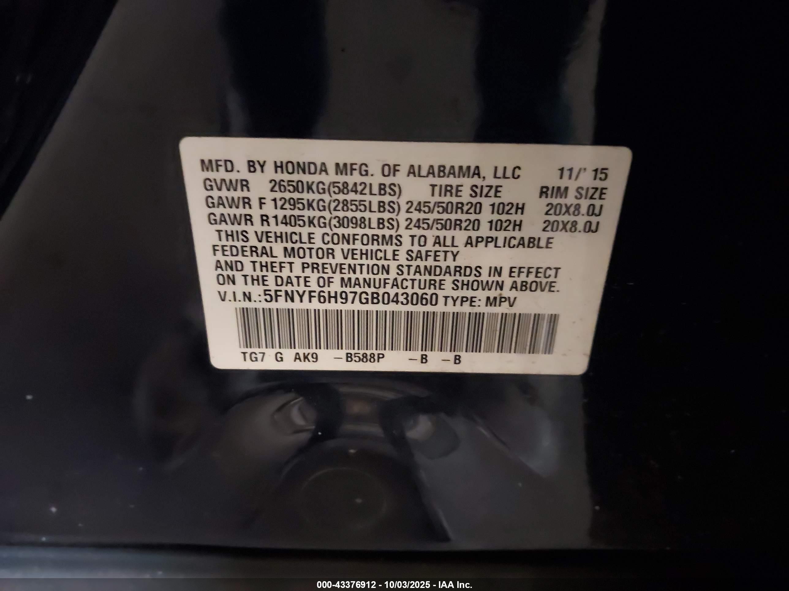 HONDA PILOT image 9