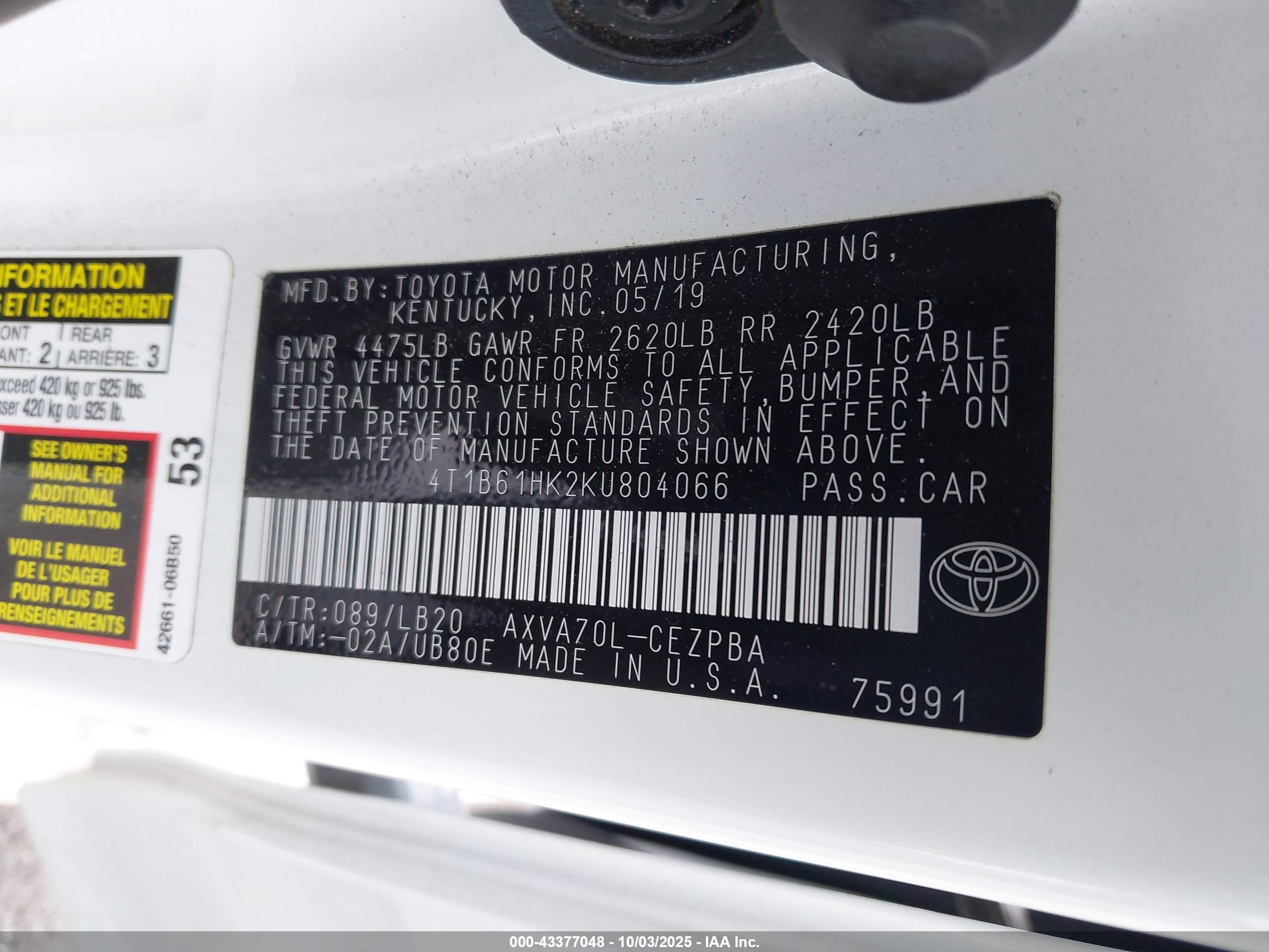 TOYOTA CAMRY image 9