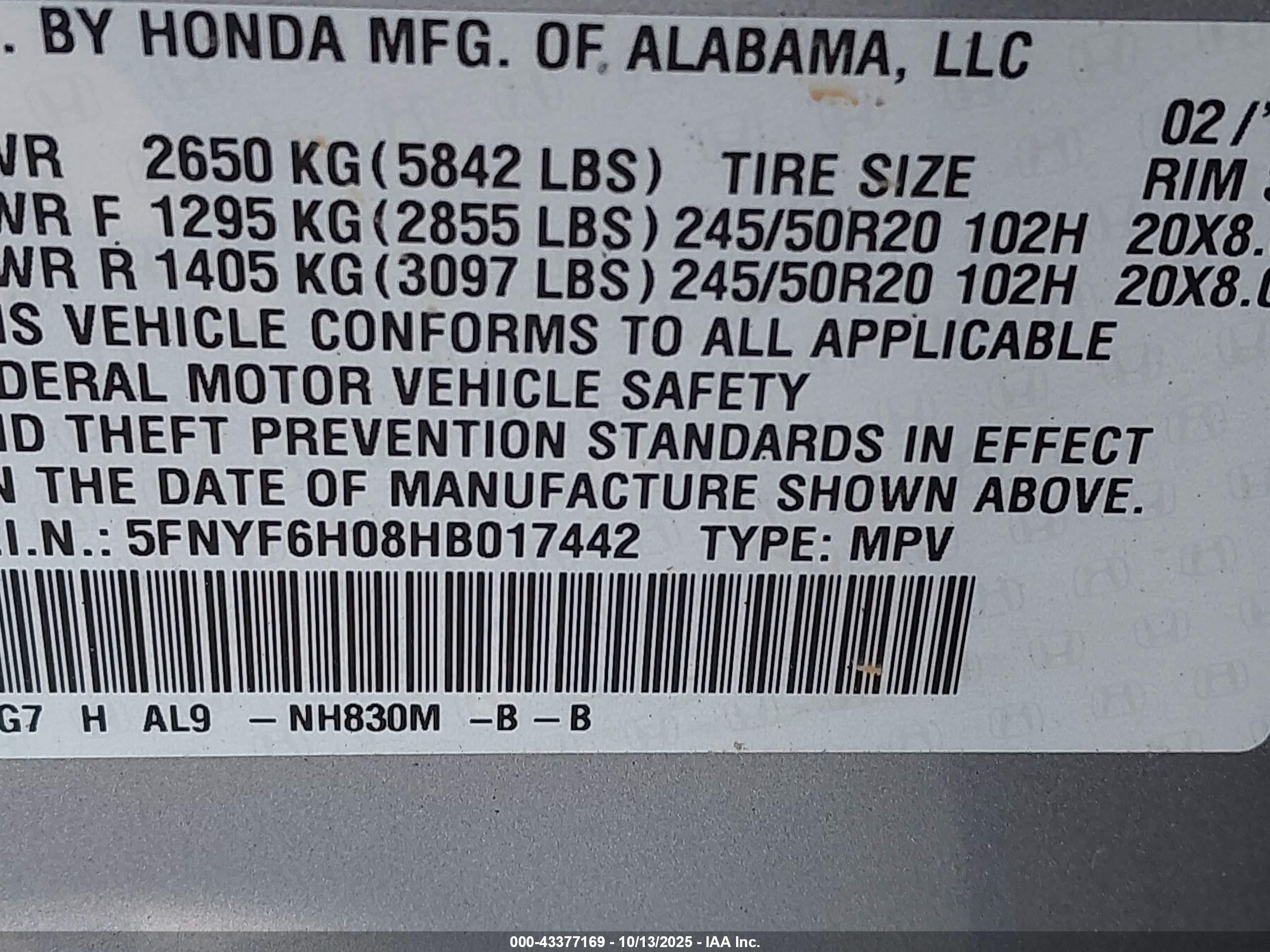 HONDA PILOT image 9