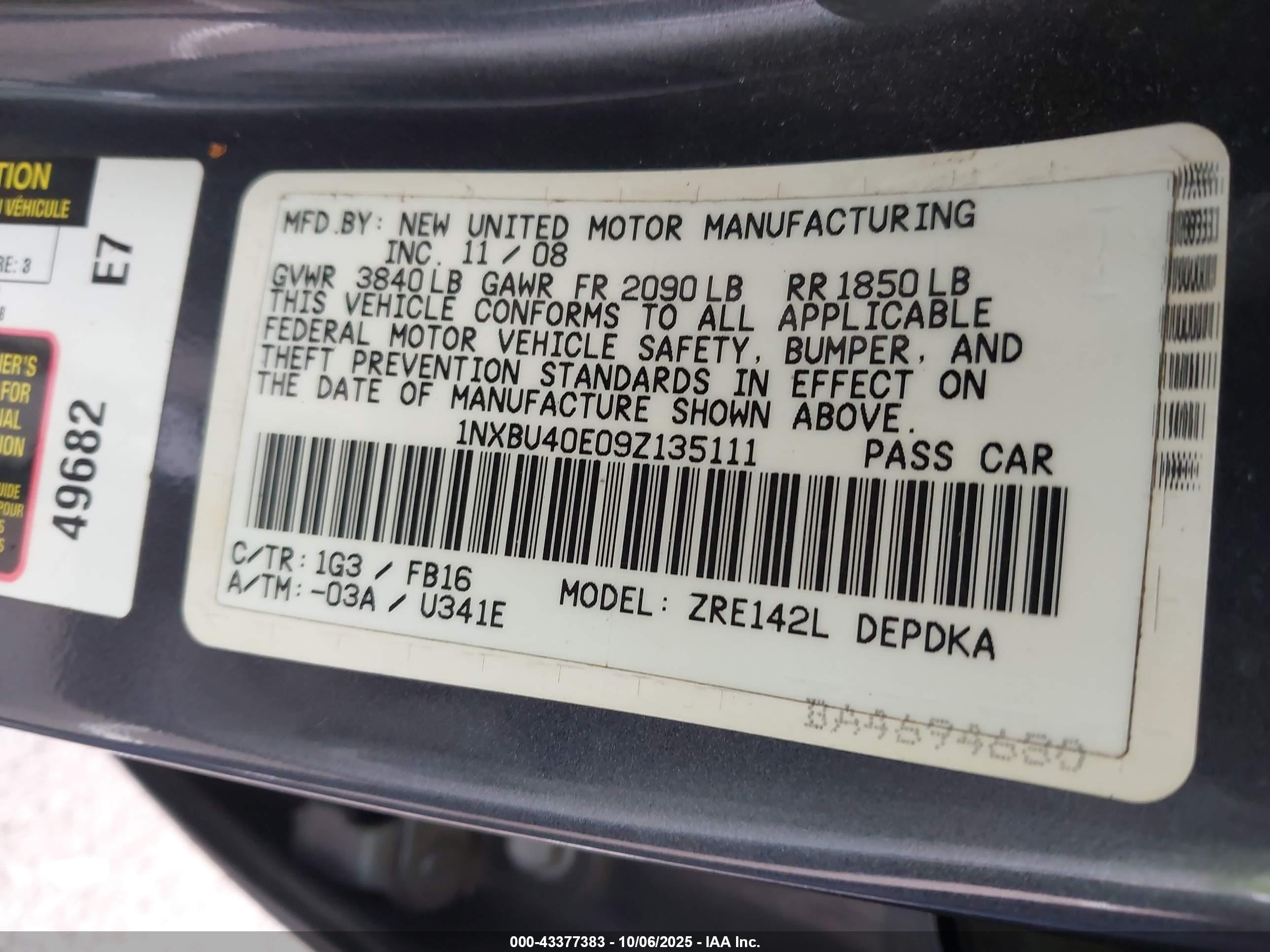 TOYOTA COROLLA image 9