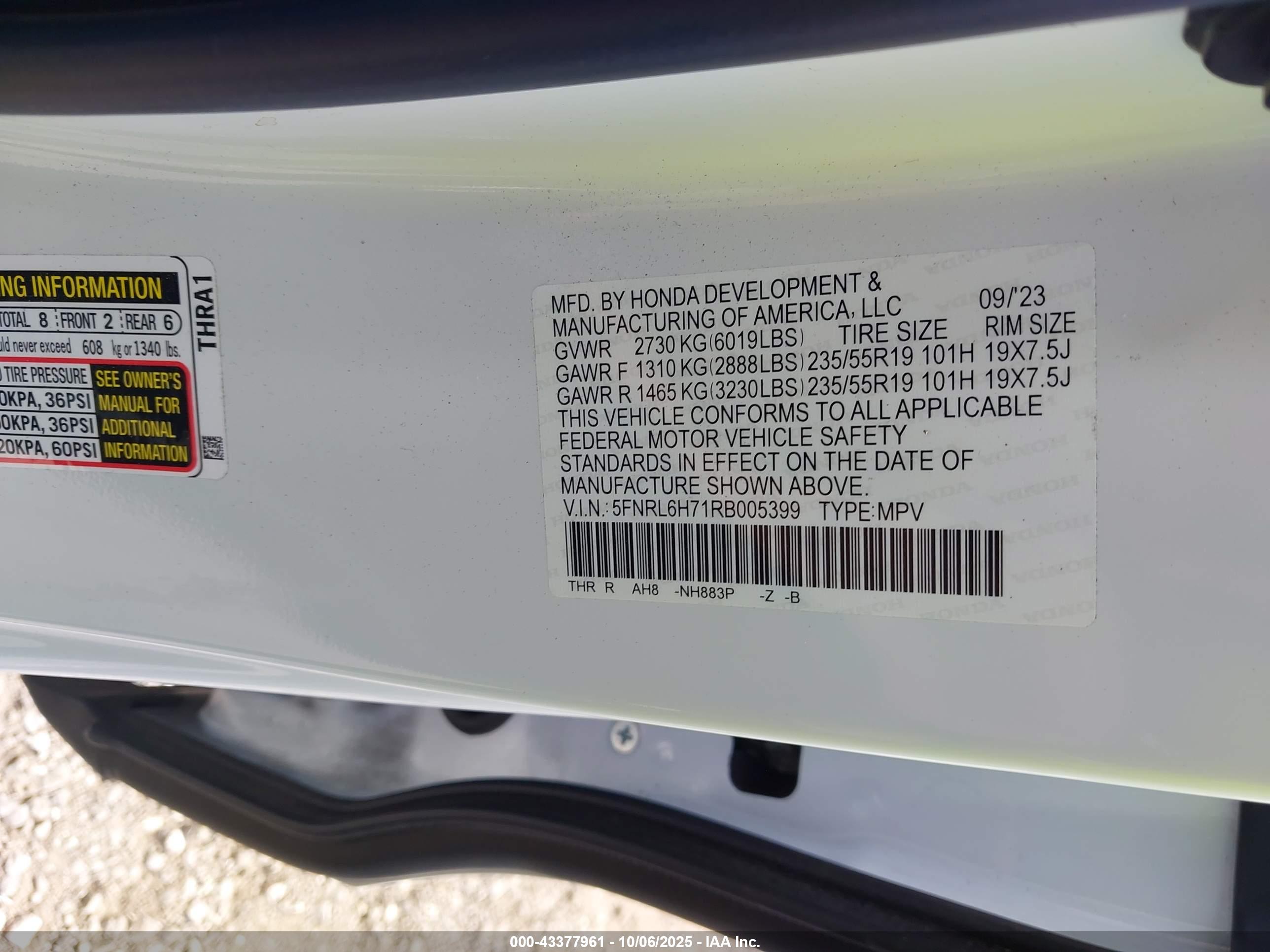 HONDA ODYSSEY image 9