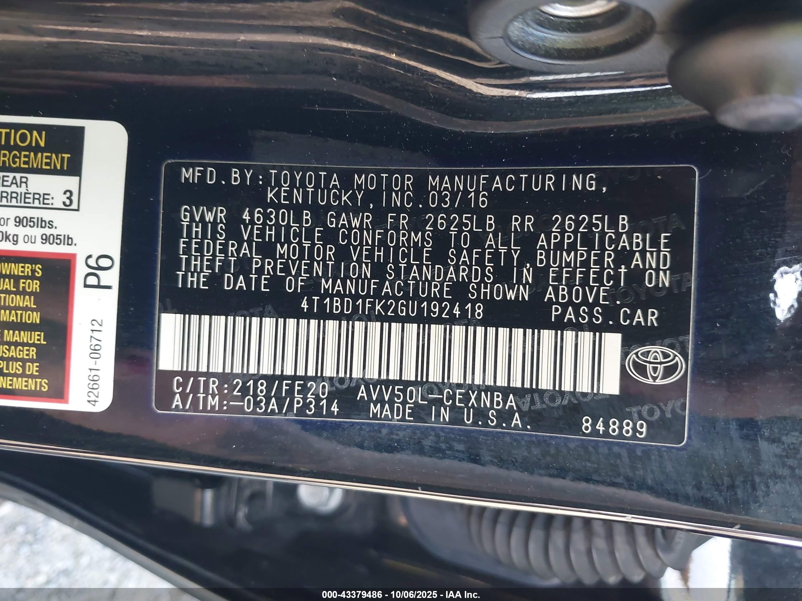 TOYOTA CAMRY image 9
