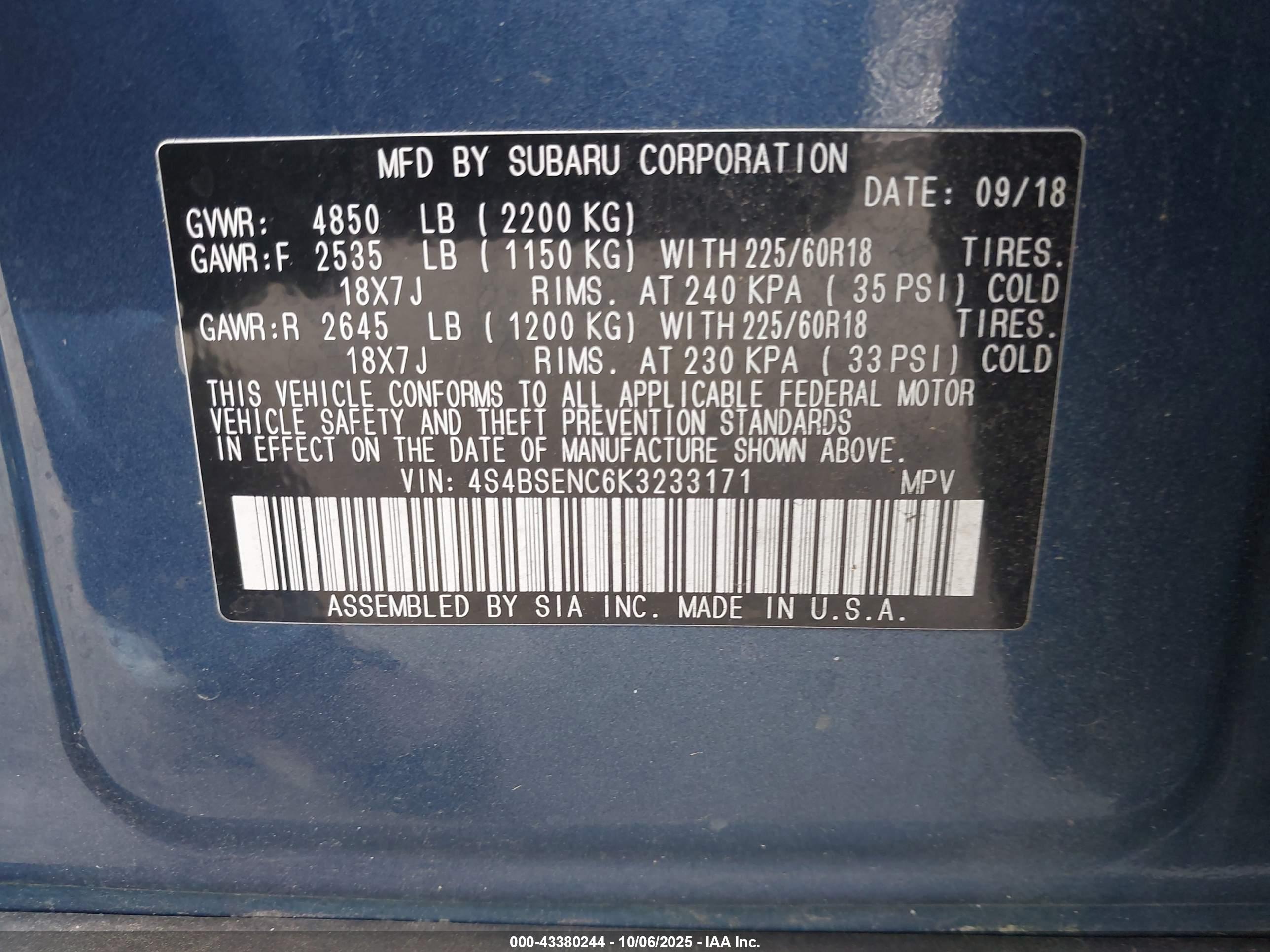 SUBARU OUTBACK image 9