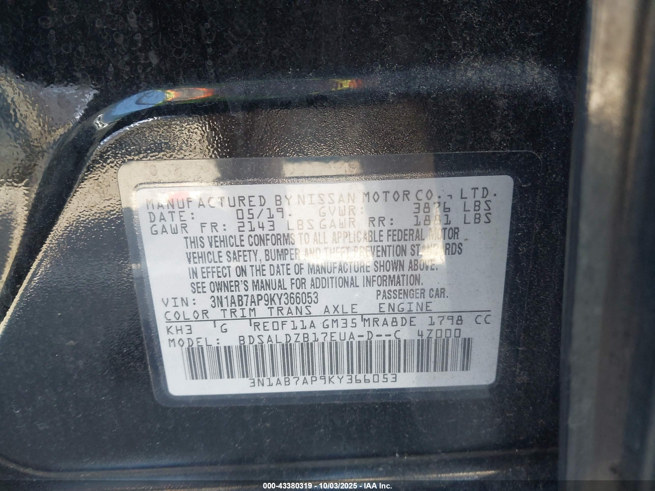 NISSAN SENTRA image 9