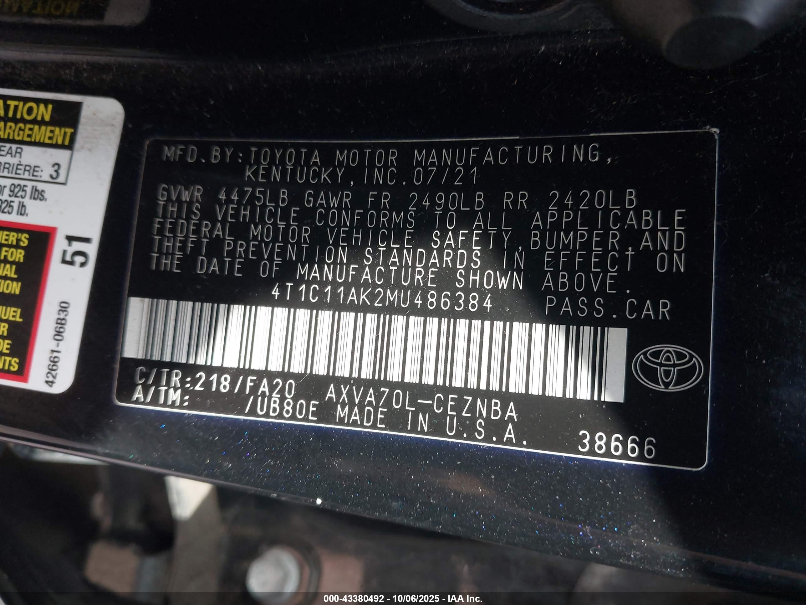 TOYOTA CAMRY image 9