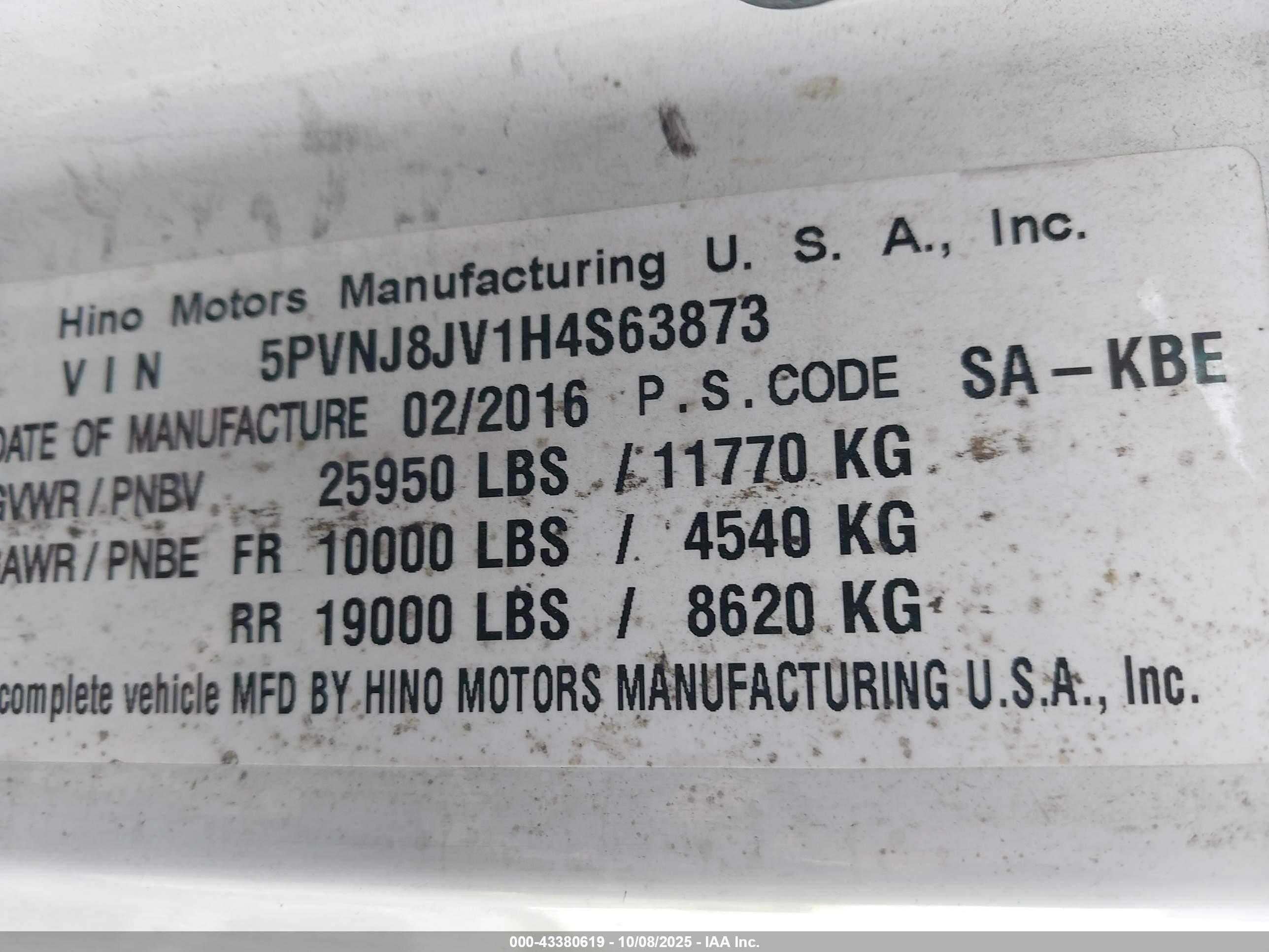 HINO 258/268 image 9
