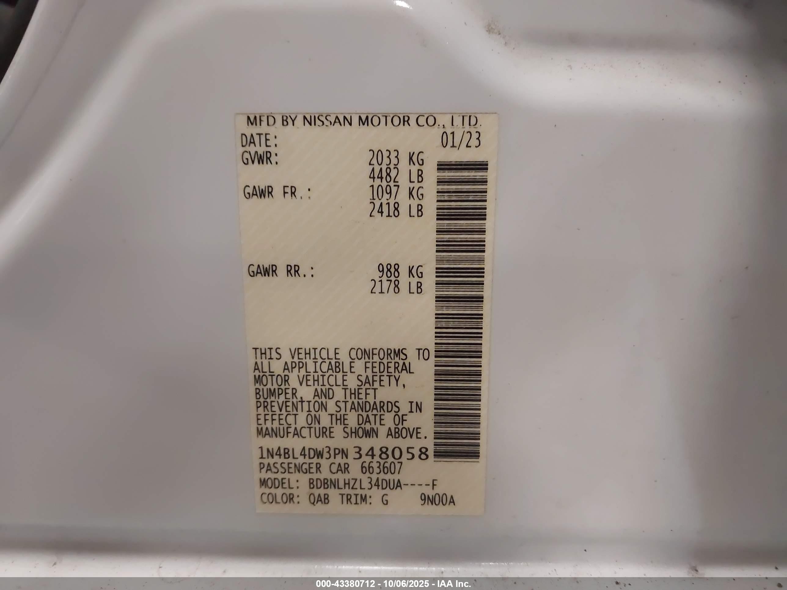 NISSAN ALTIMA image 9