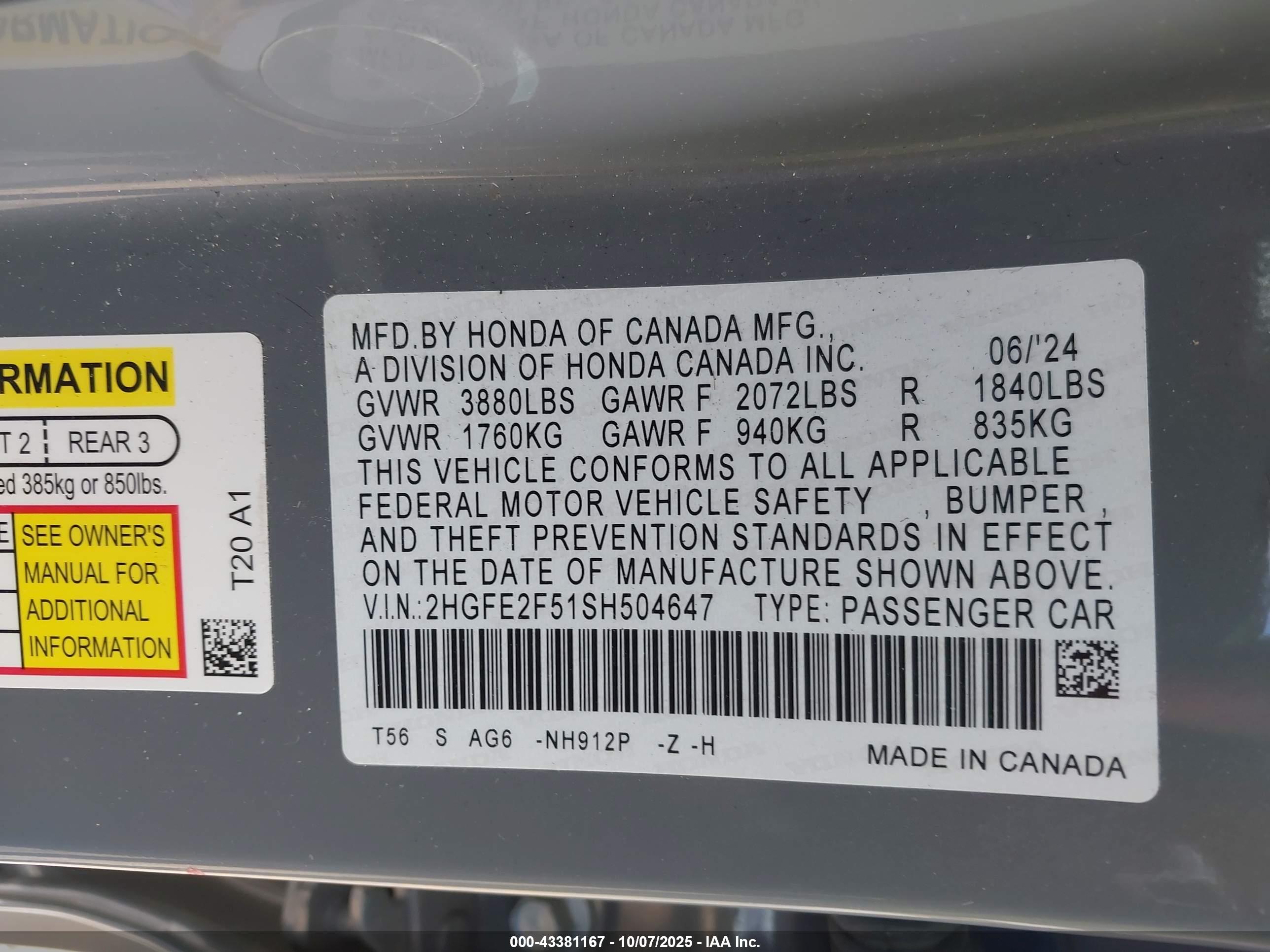 HONDA CIVIC image 9