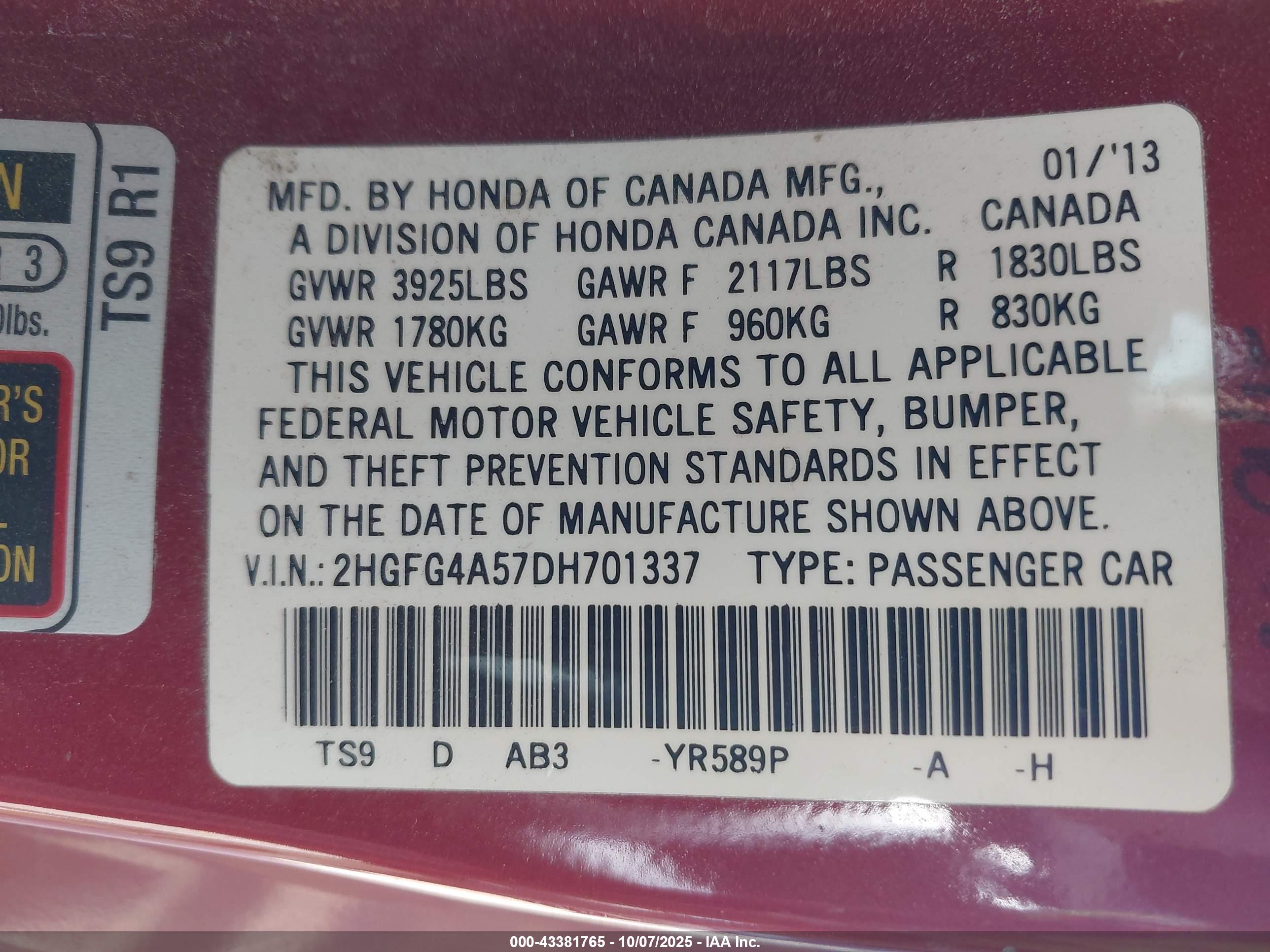 HONDA CIVIC image 9