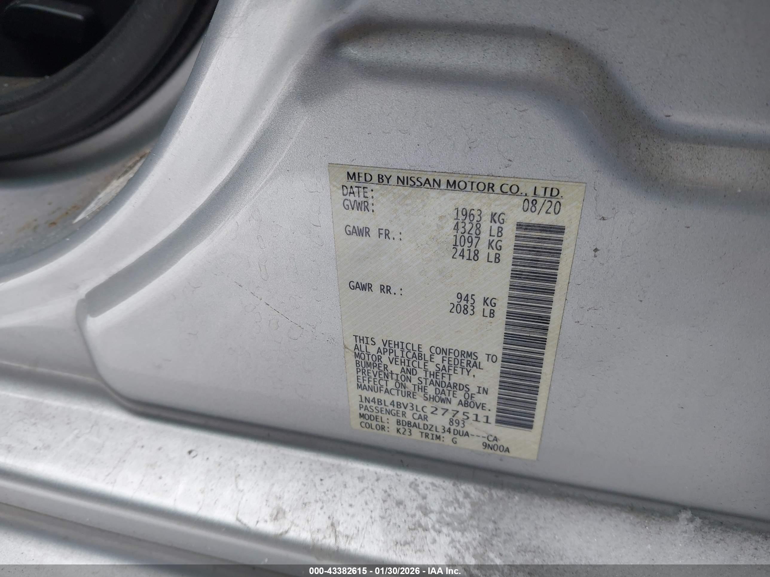 NISSAN ALTIMA image 9