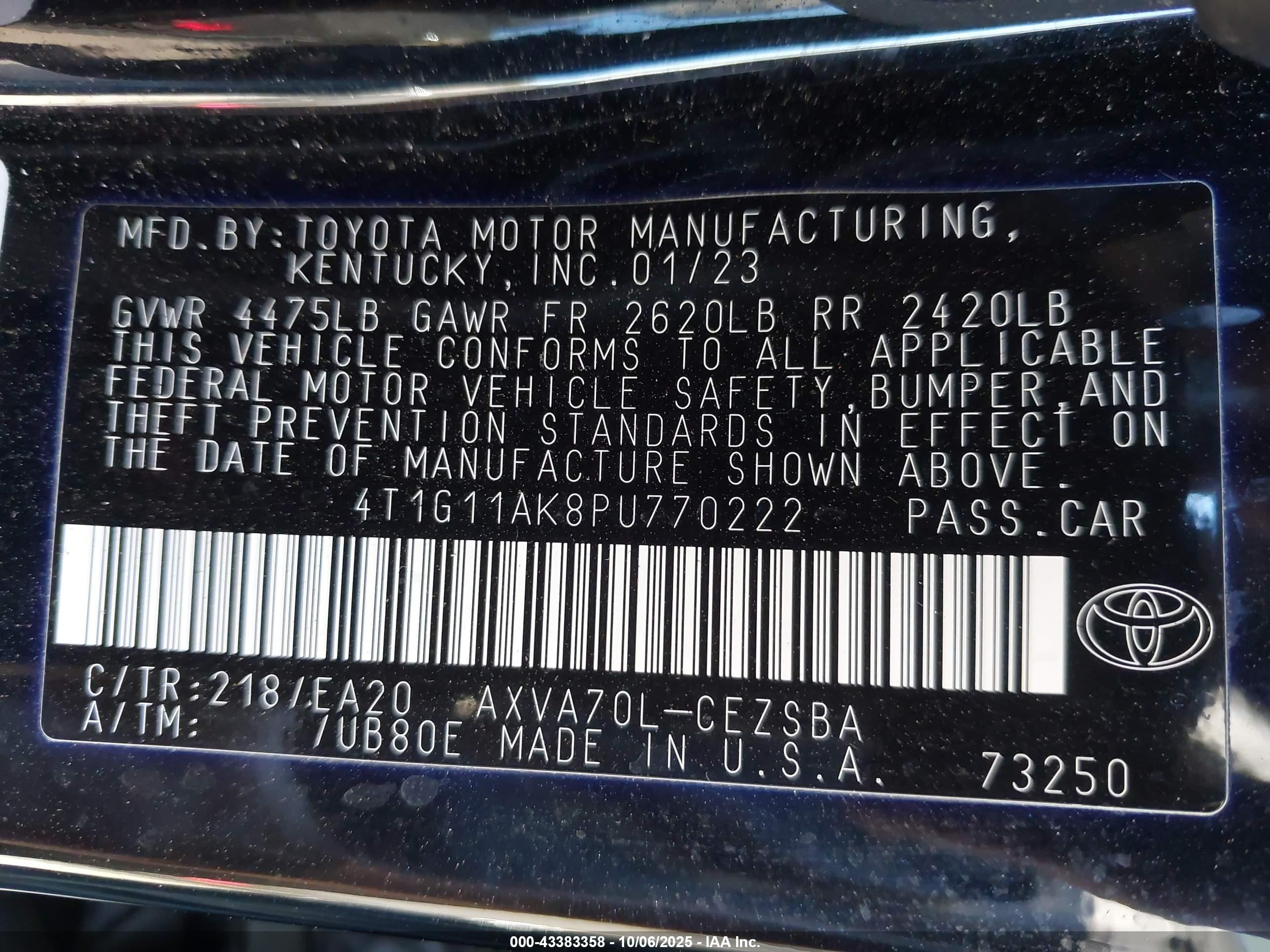TOYOTA CAMRY image 9