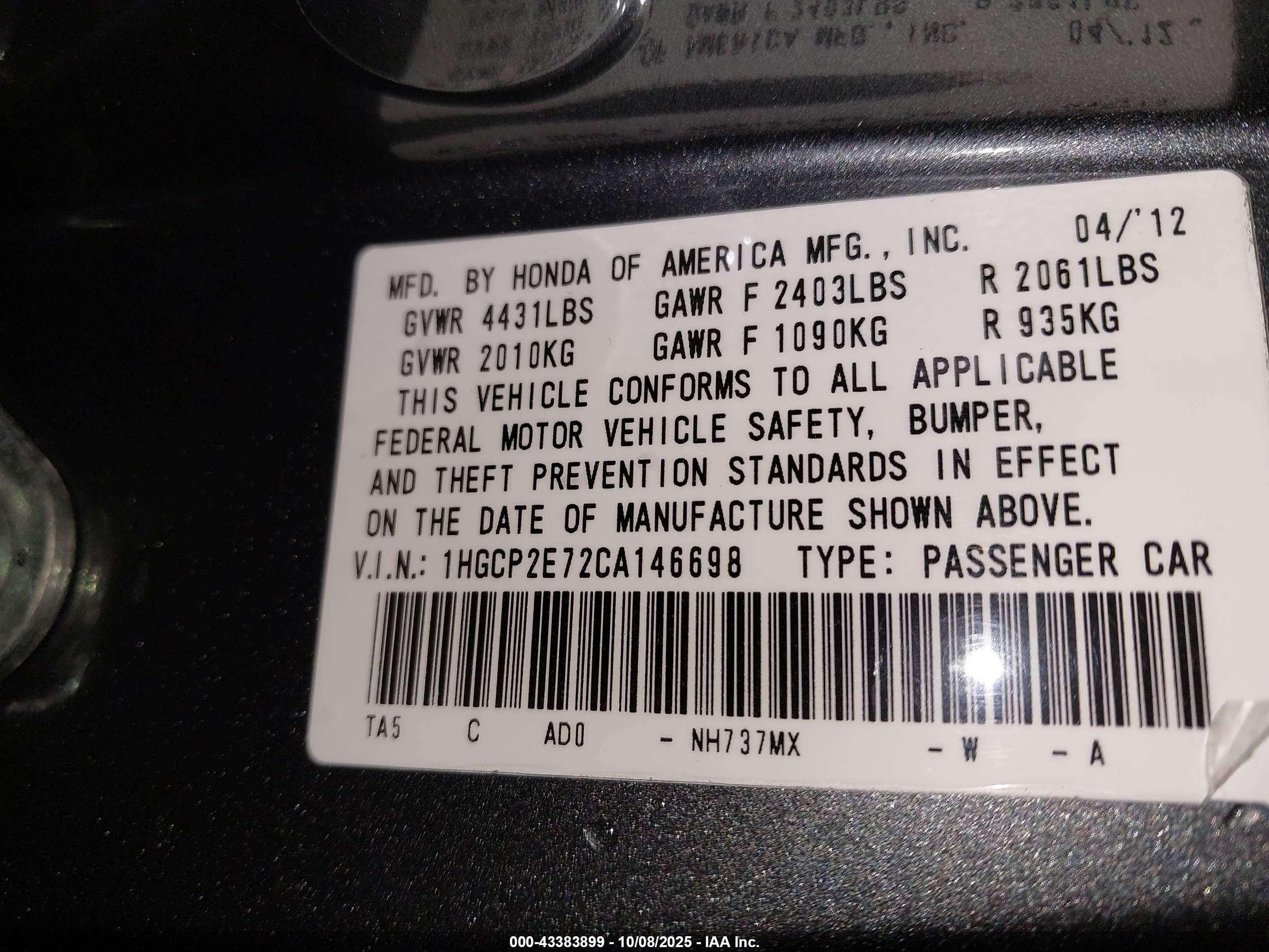 HONDA ACCORD image 9