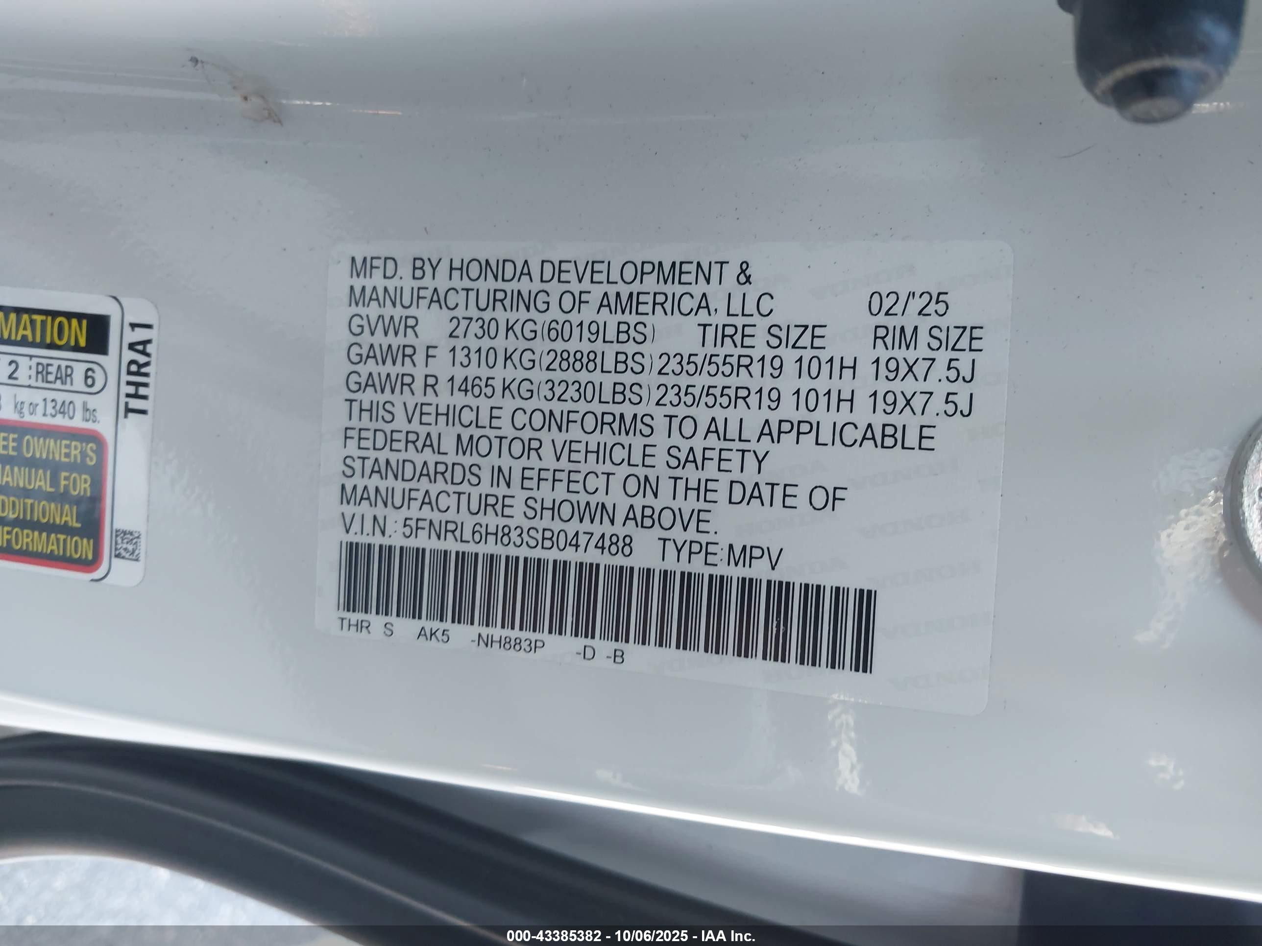 HONDA ODYSSEY image 9