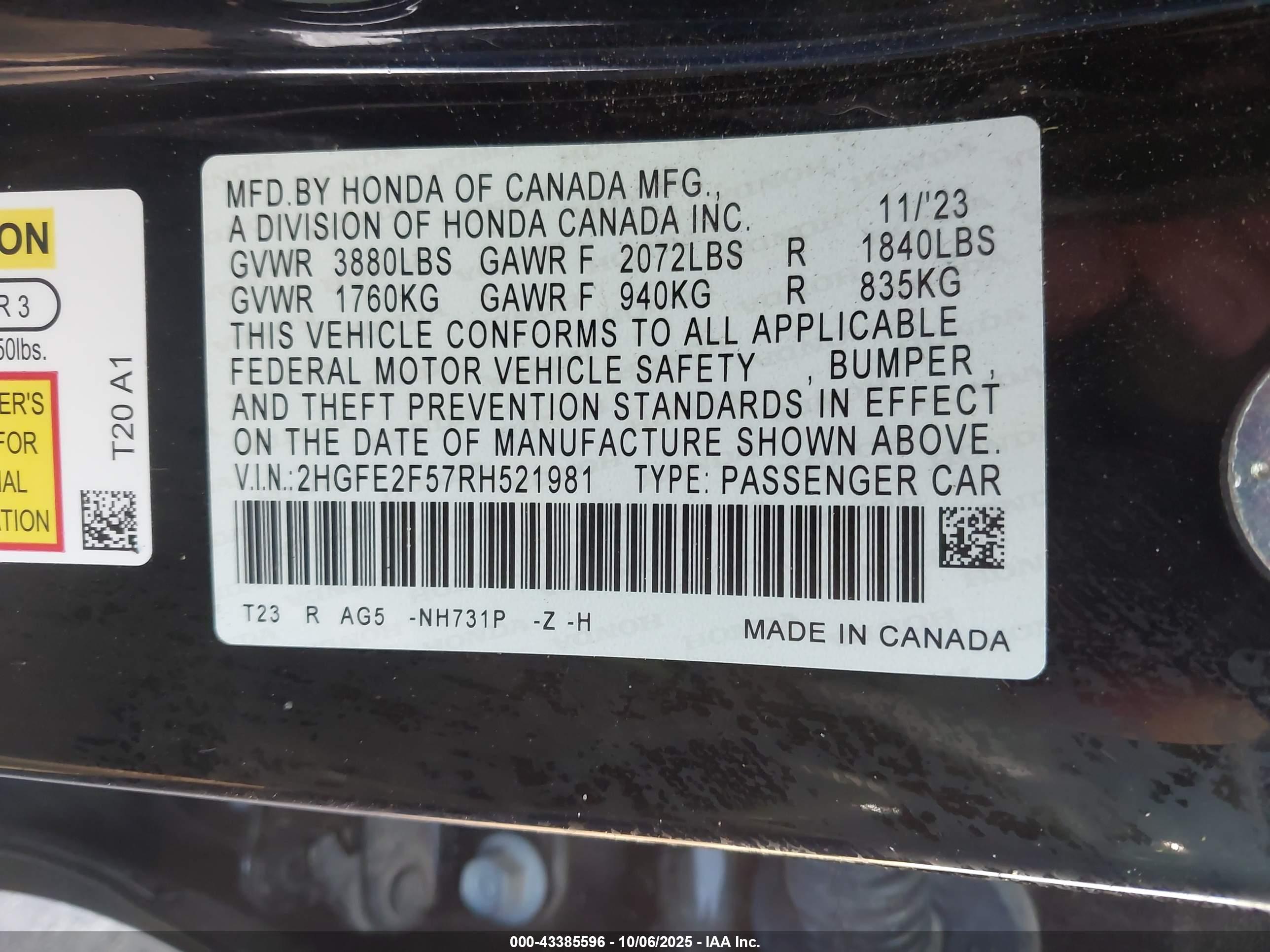 HONDA CIVIC image 9