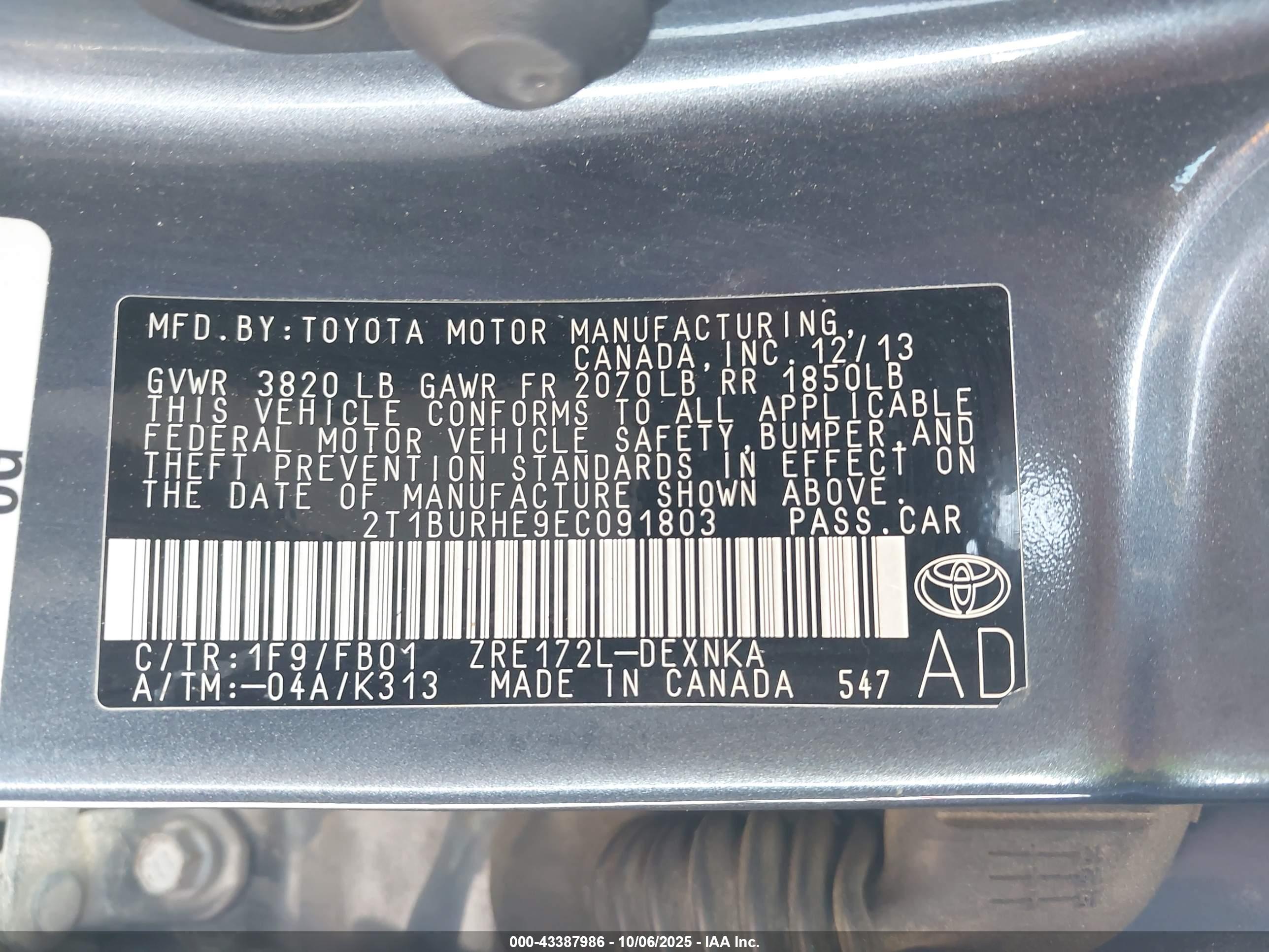 TOYOTA COROLLA image 9