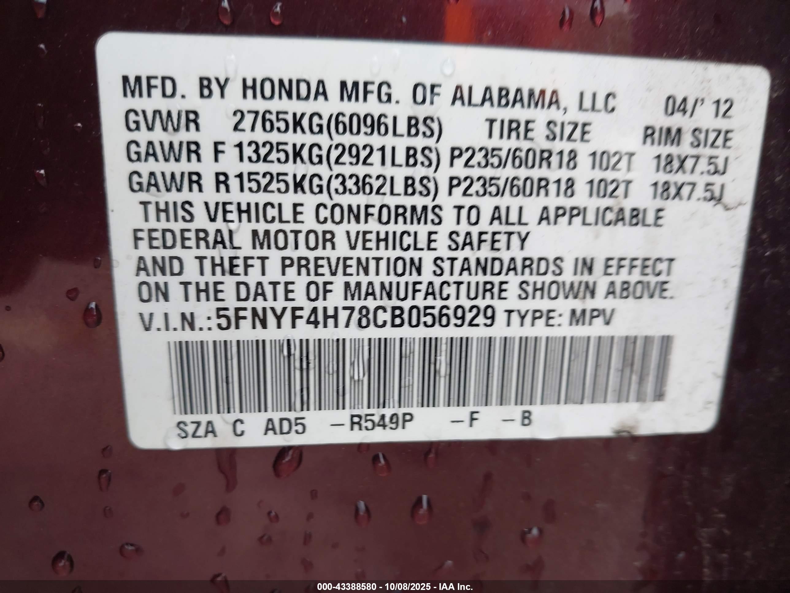 HONDA PILOT image 9