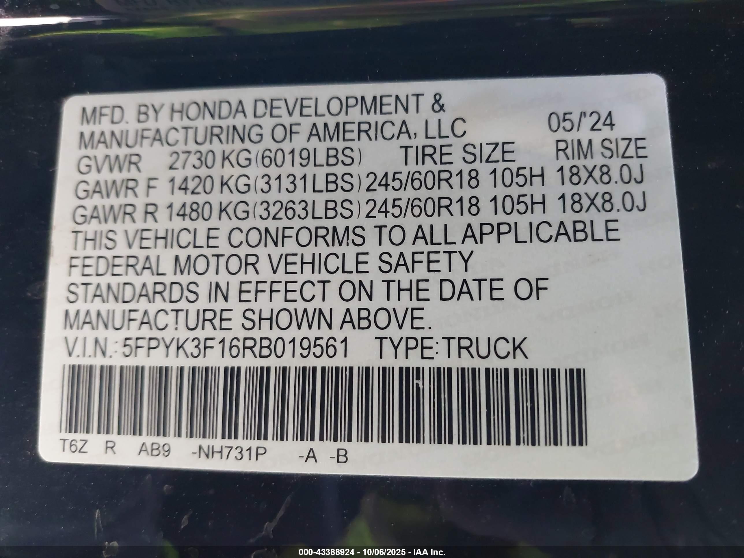 HONDA RIDGELINE image 9