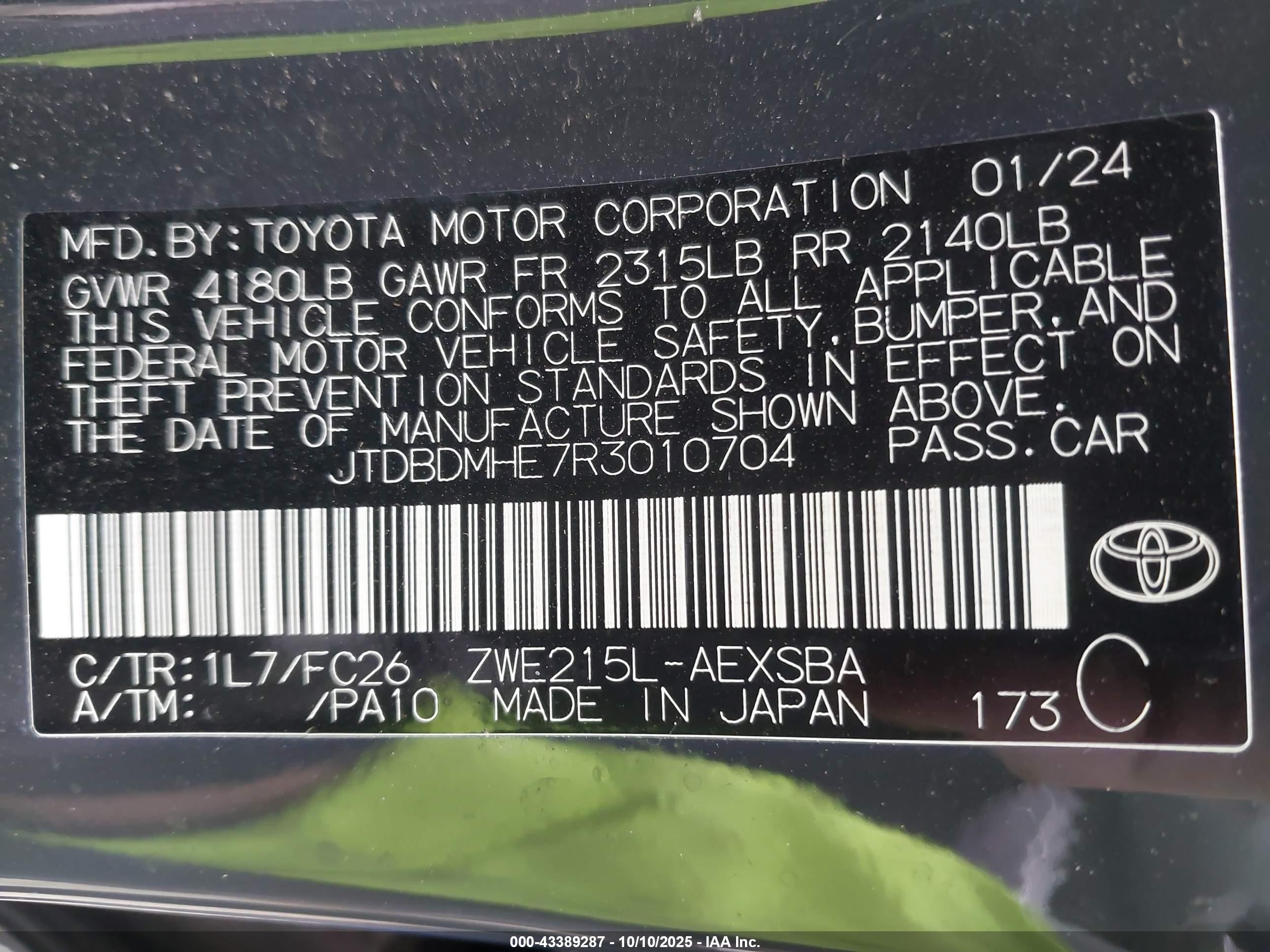 TOYOTA COROLLA image 9