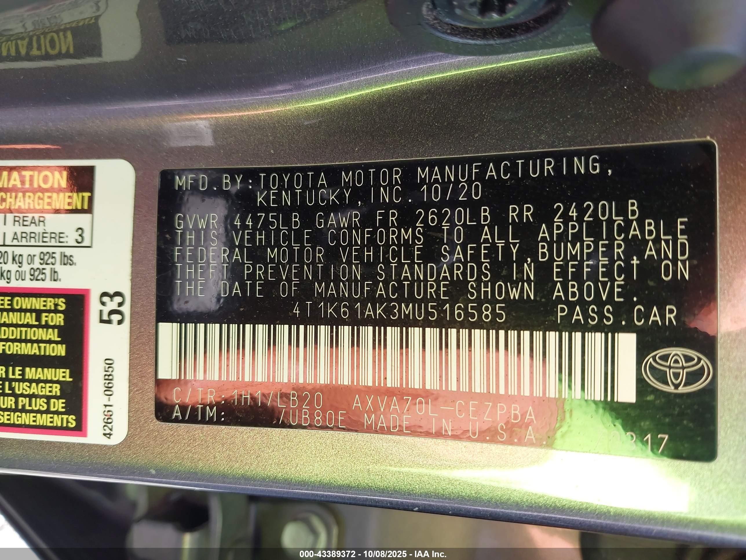 TOYOTA CAMRY image 9