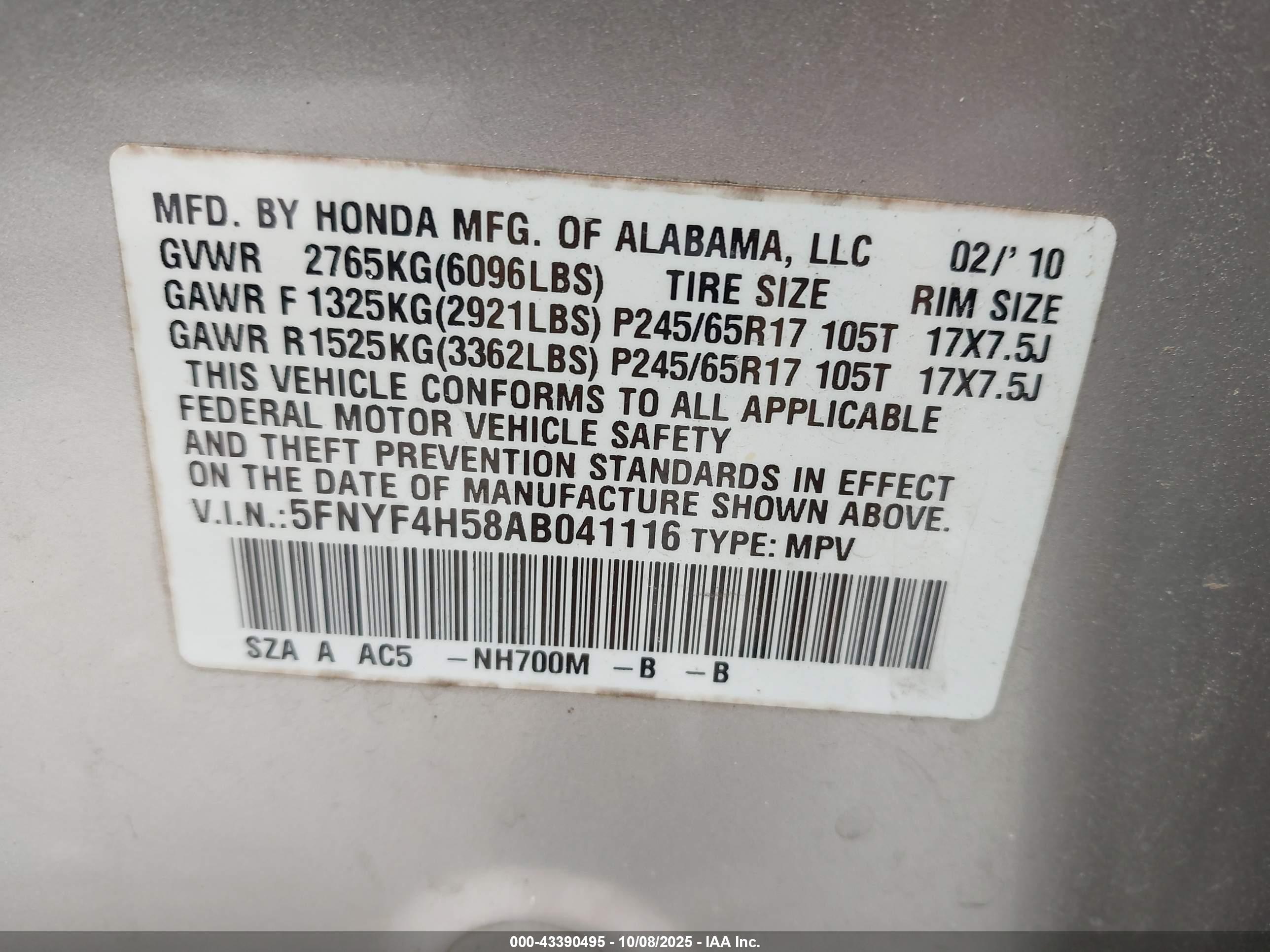 HONDA PILOT image 9