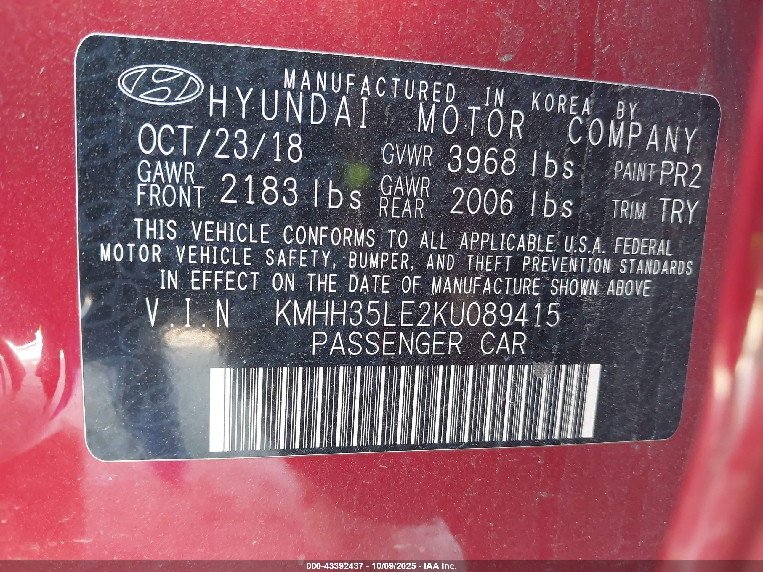 HYUNDAI ELANTRA image 9