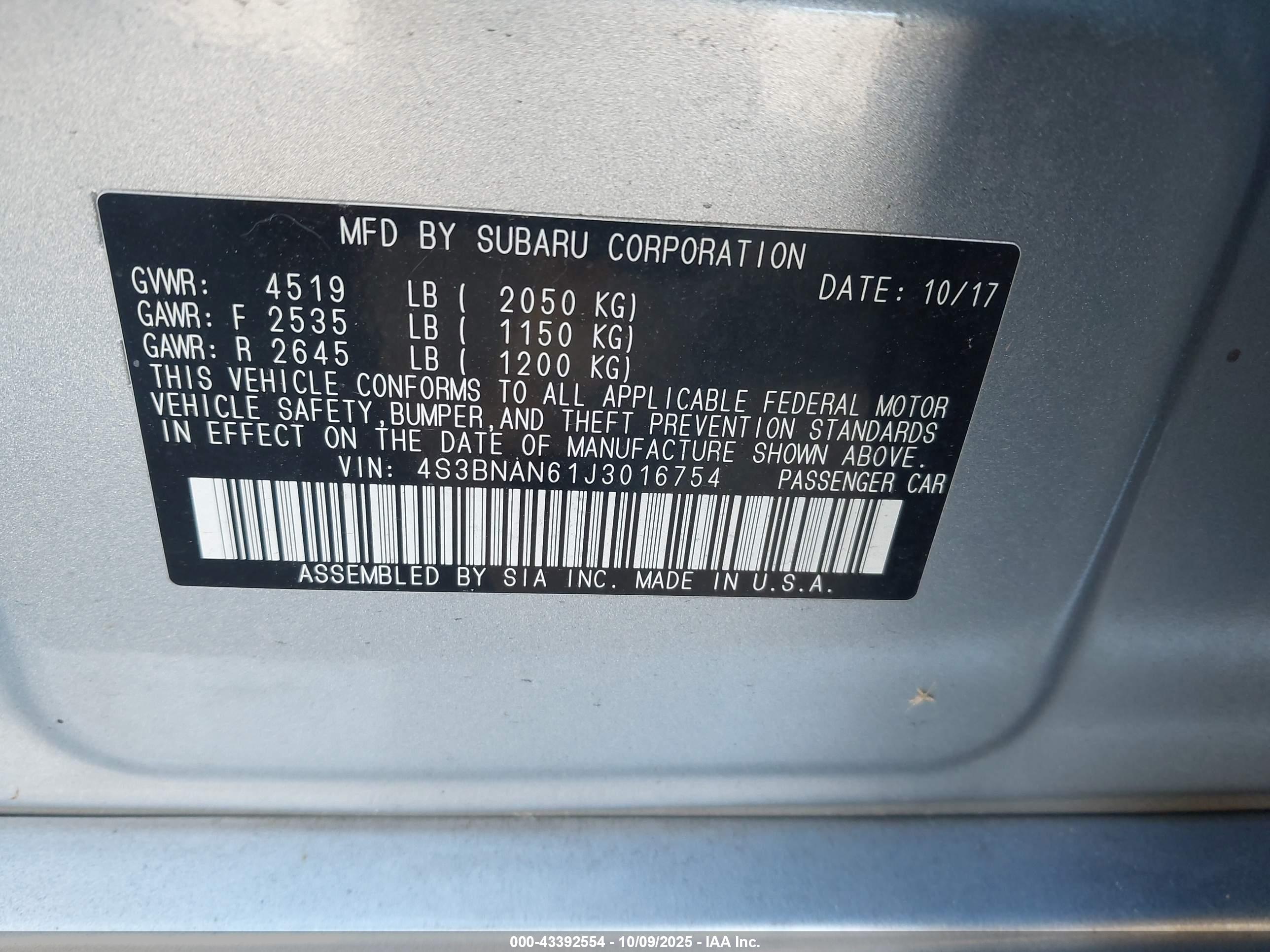 SUBARU LEGACY image 9