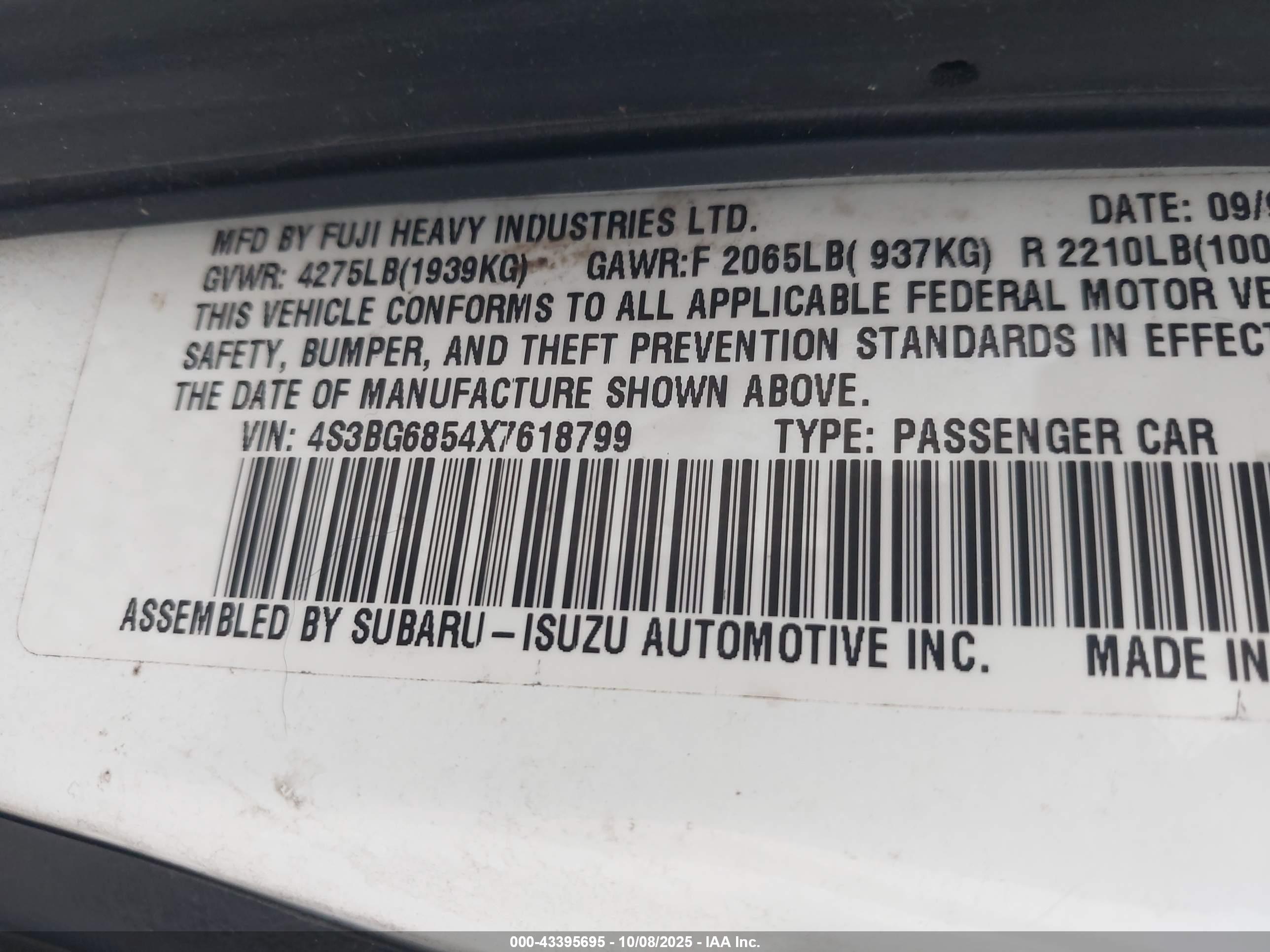 SUBARU LEGACY image 9