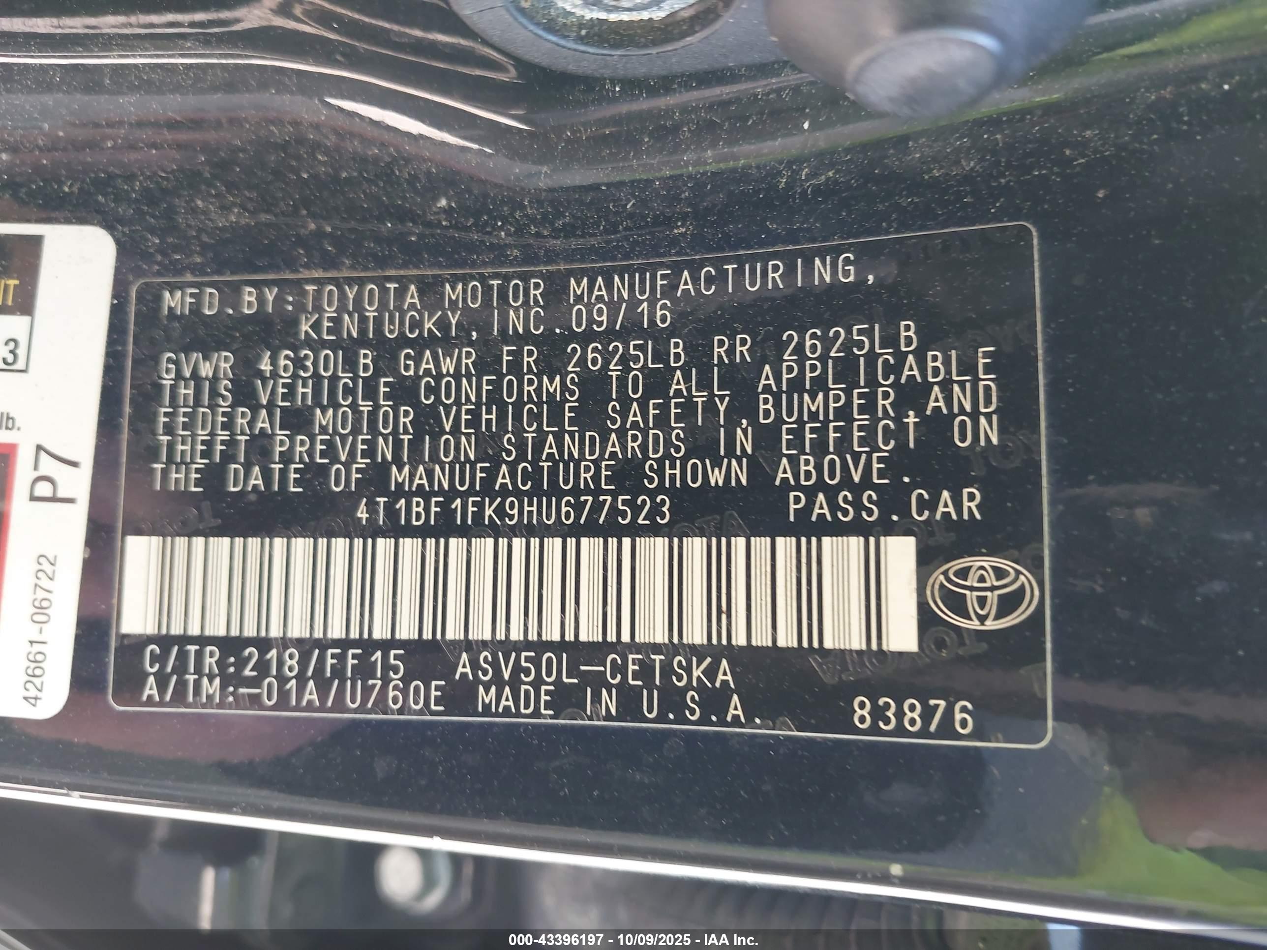 TOYOTA CAMRY image 9