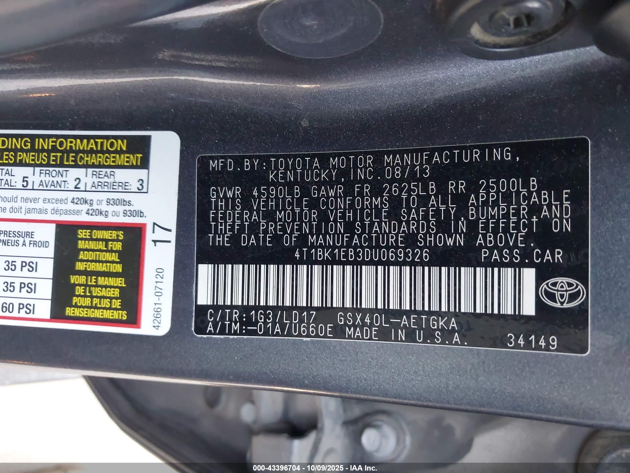 TOYOTA AVALON image 9