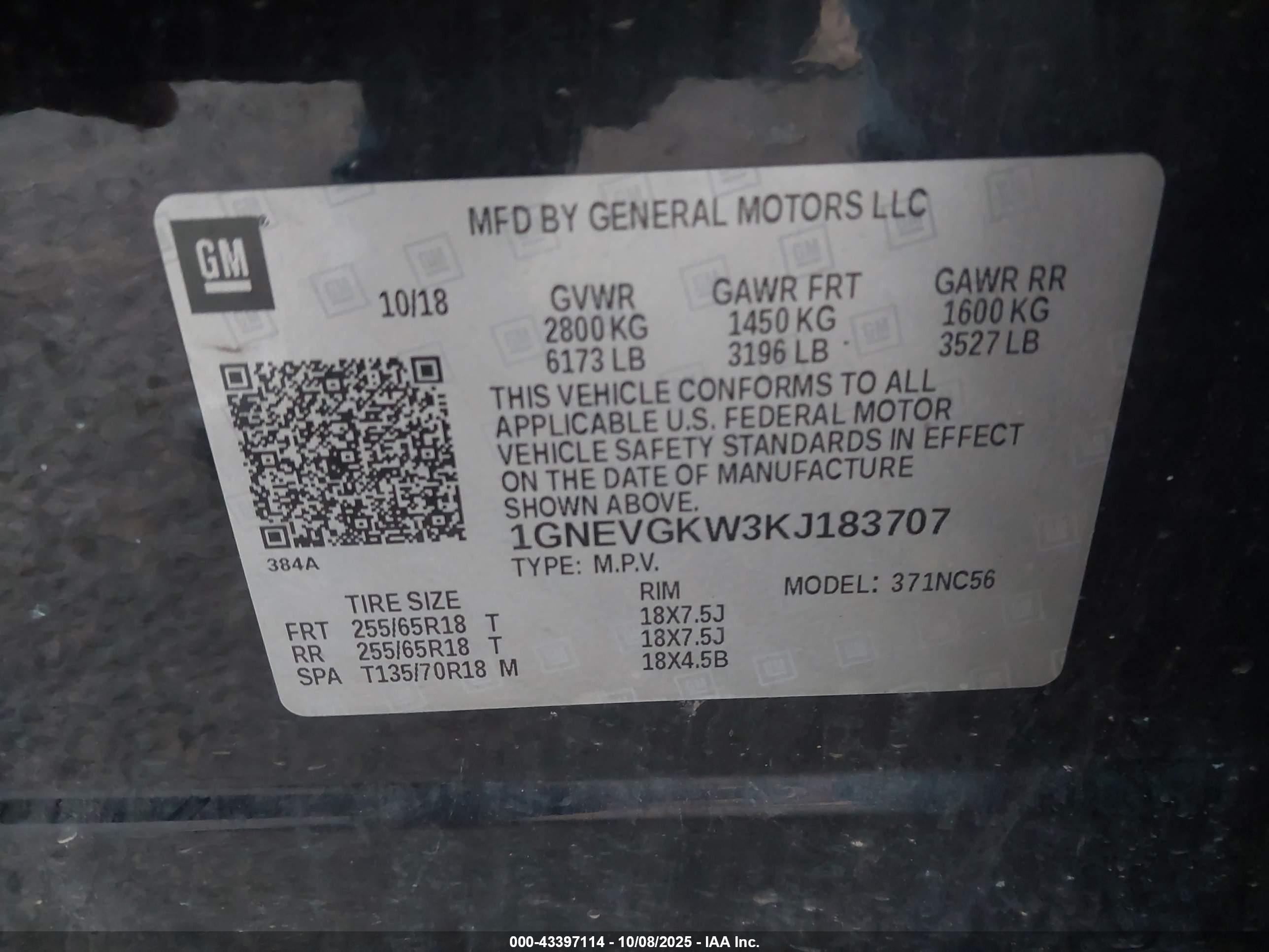 CHEVROLET TRAVERSE image 9