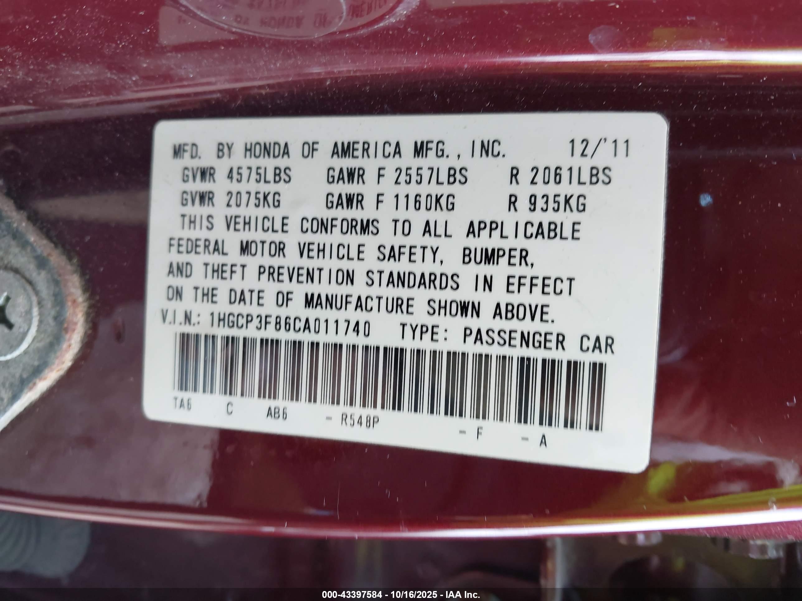HONDA ACCORD image 9