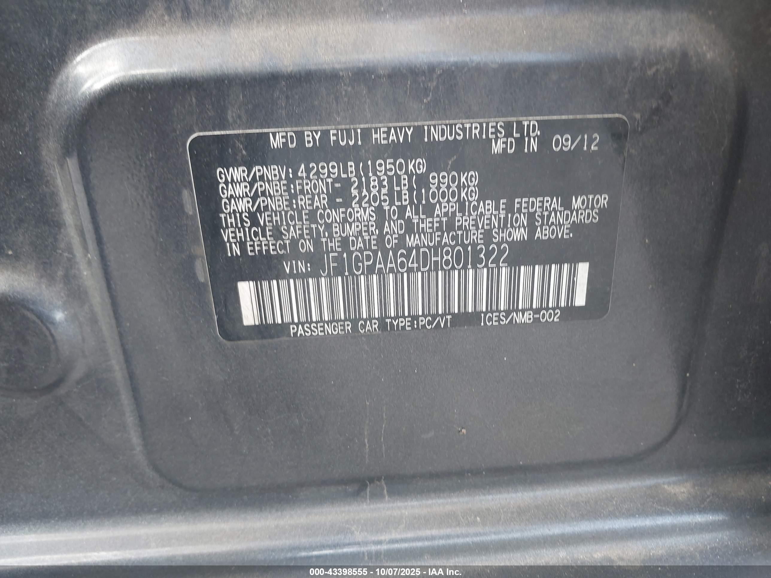 SUBARU IMPREZA image 9
