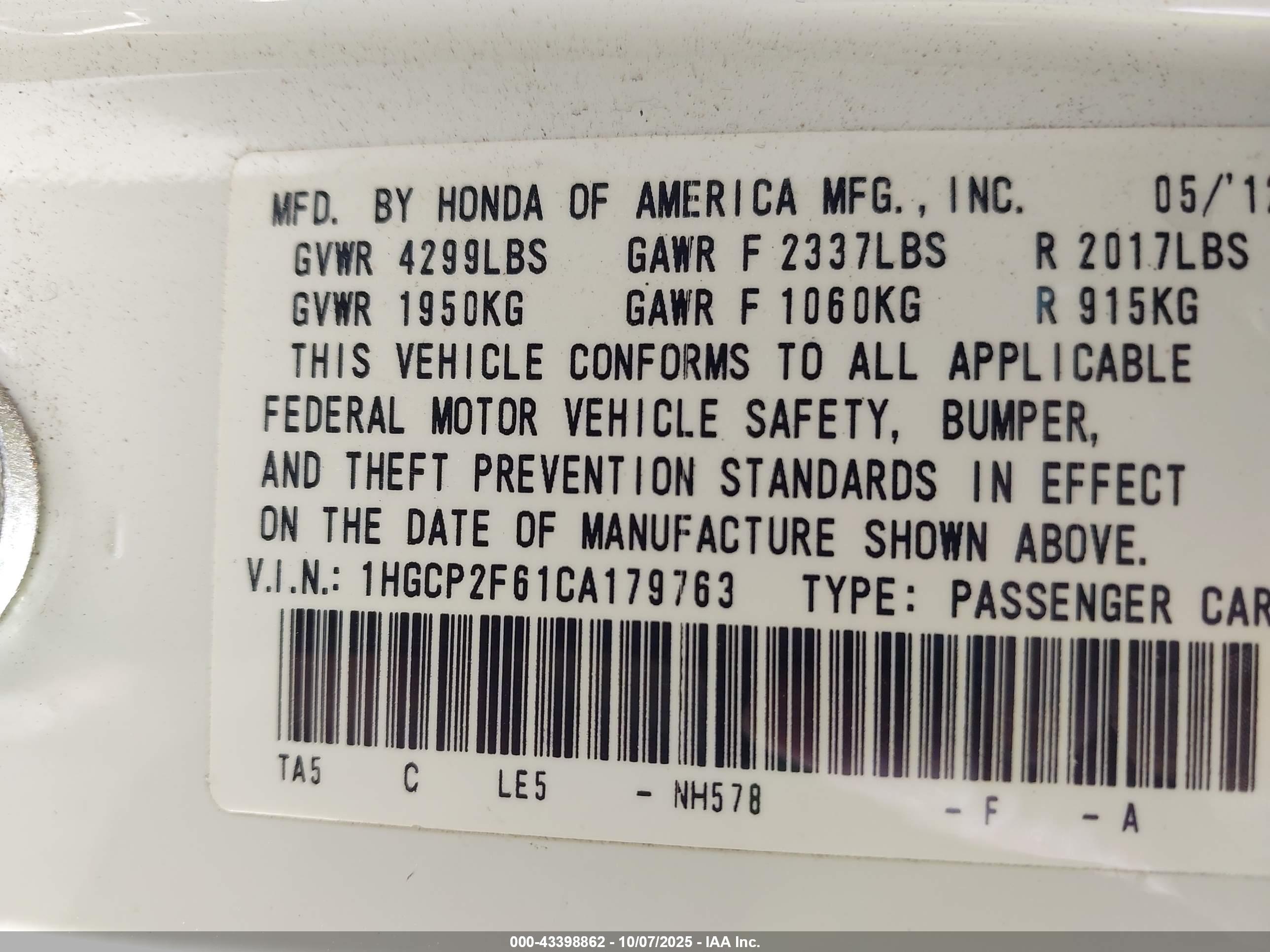 HONDA ACCORD image 9