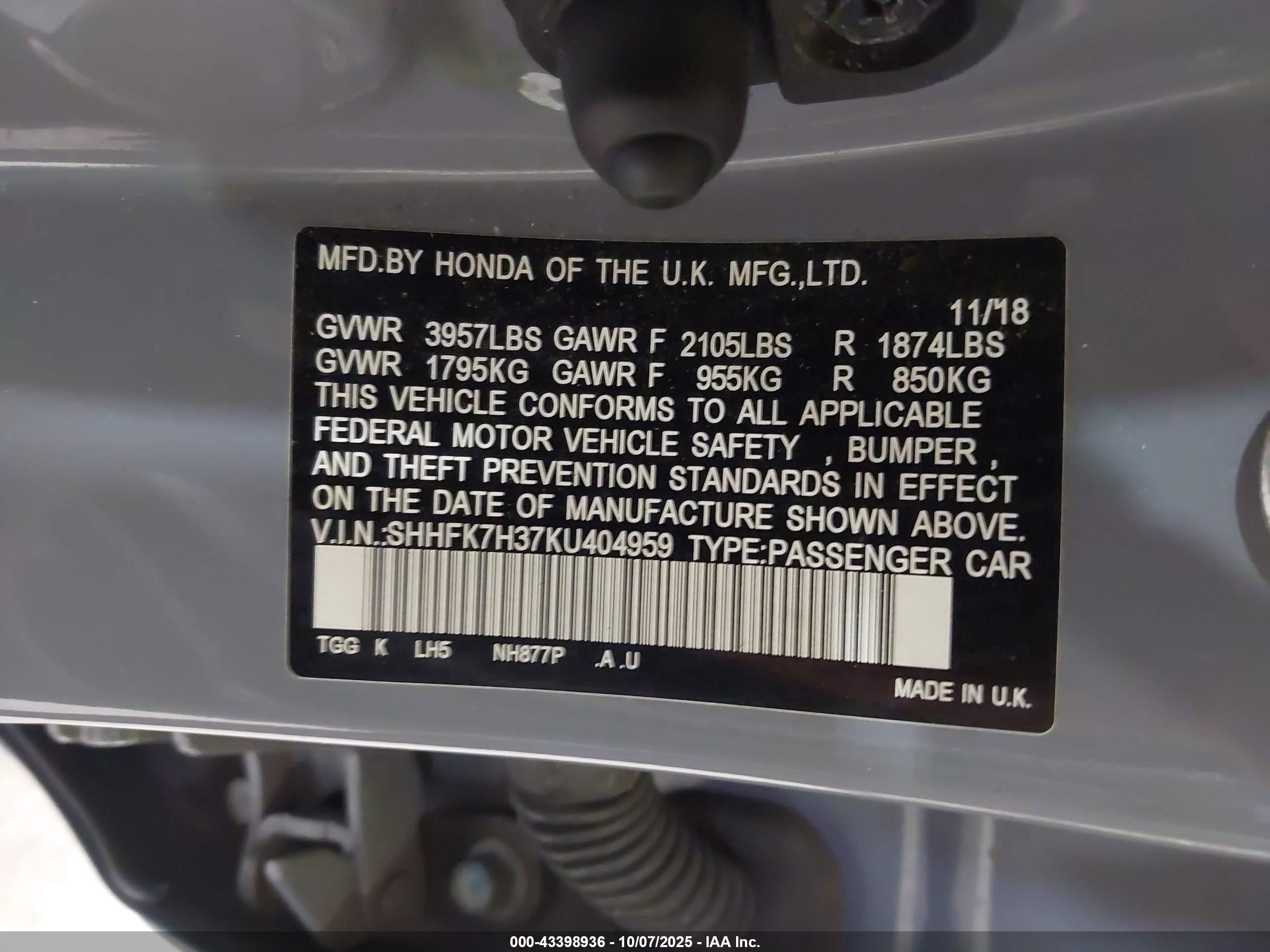 HONDA CIVIC image 9