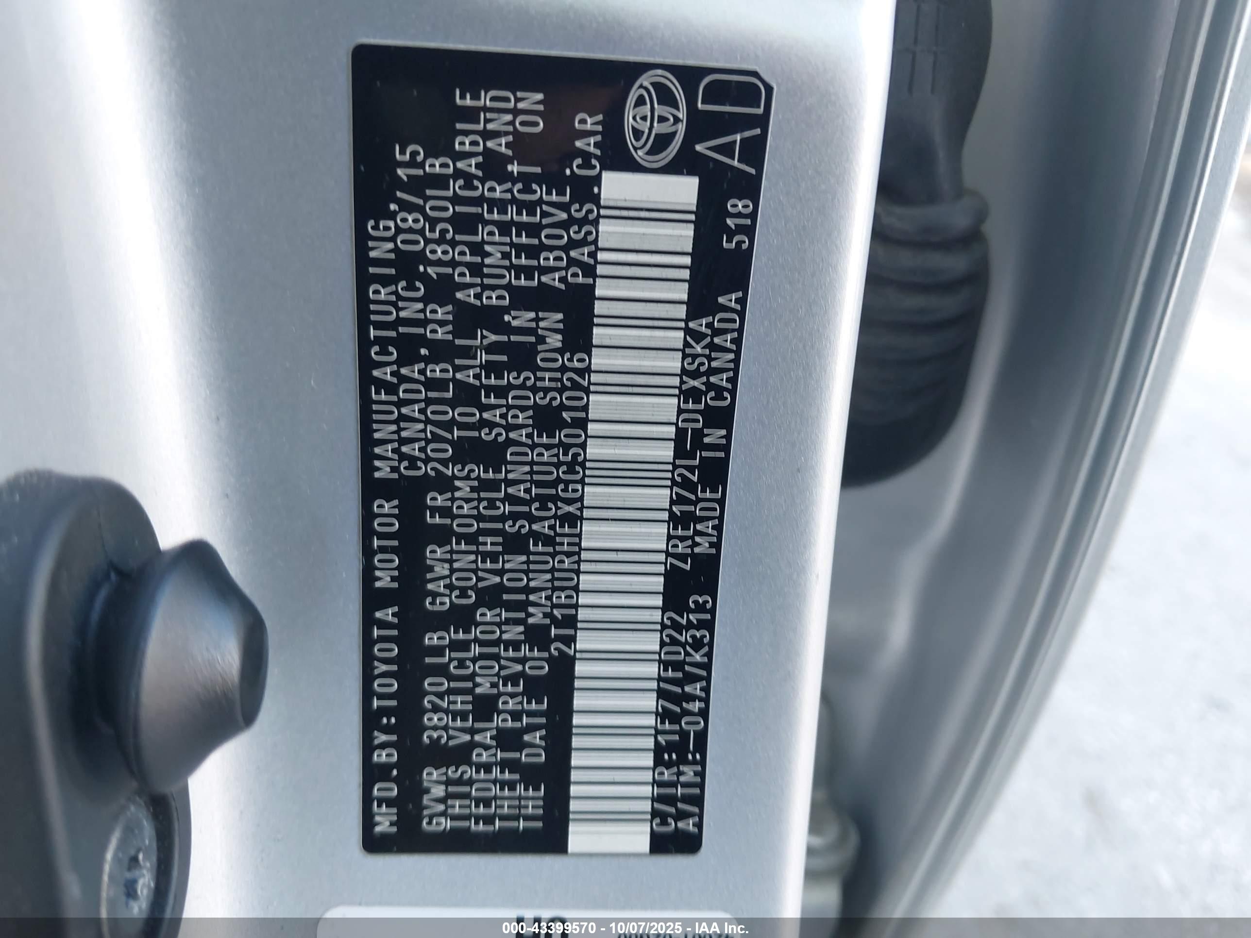 TOYOTA COROLLA image 9