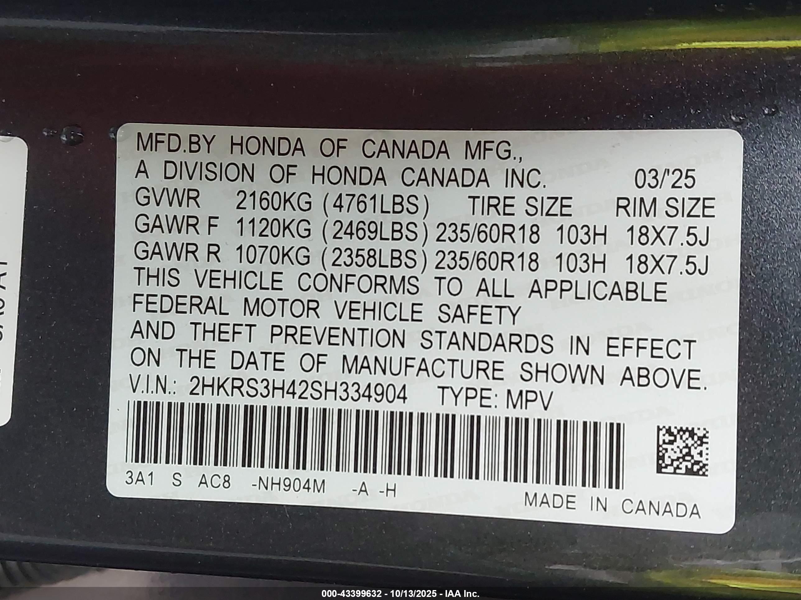 HONDA CR-V image 9