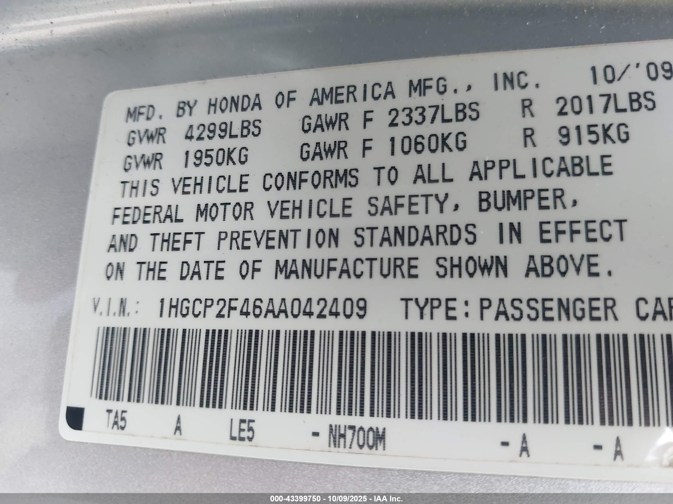 HONDA ACCORD image 9