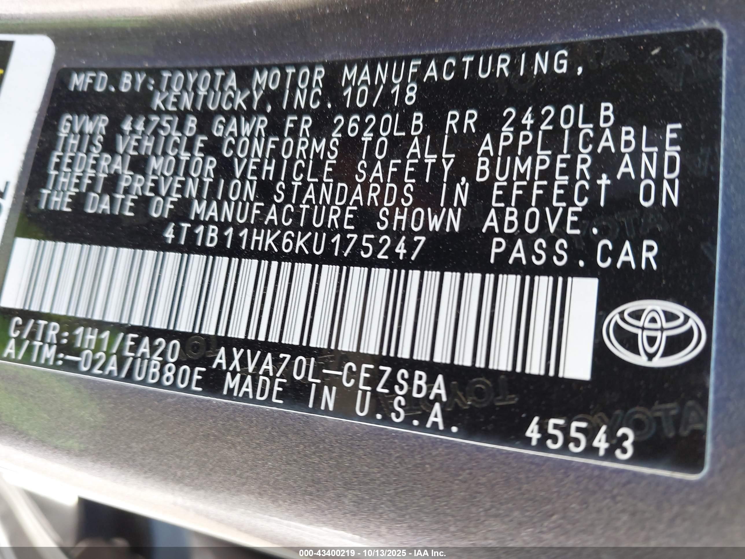TOYOTA CAMRY image 9
