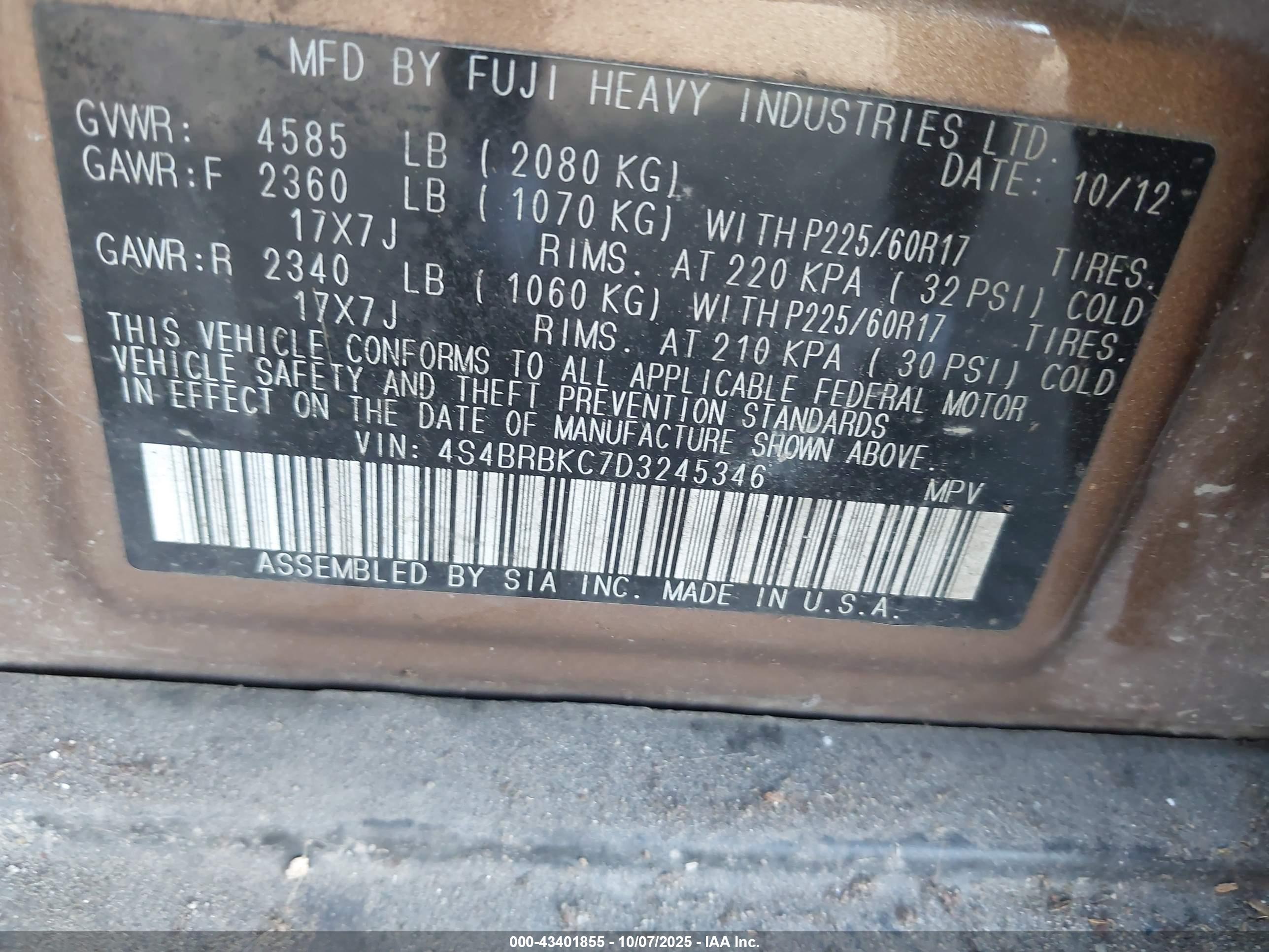 SUBARU OUTBACK image 9
