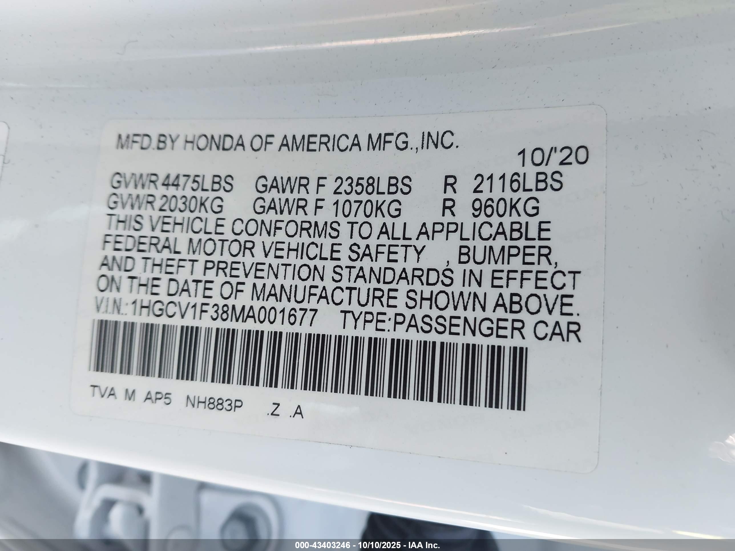 HONDA ACCORD image 9