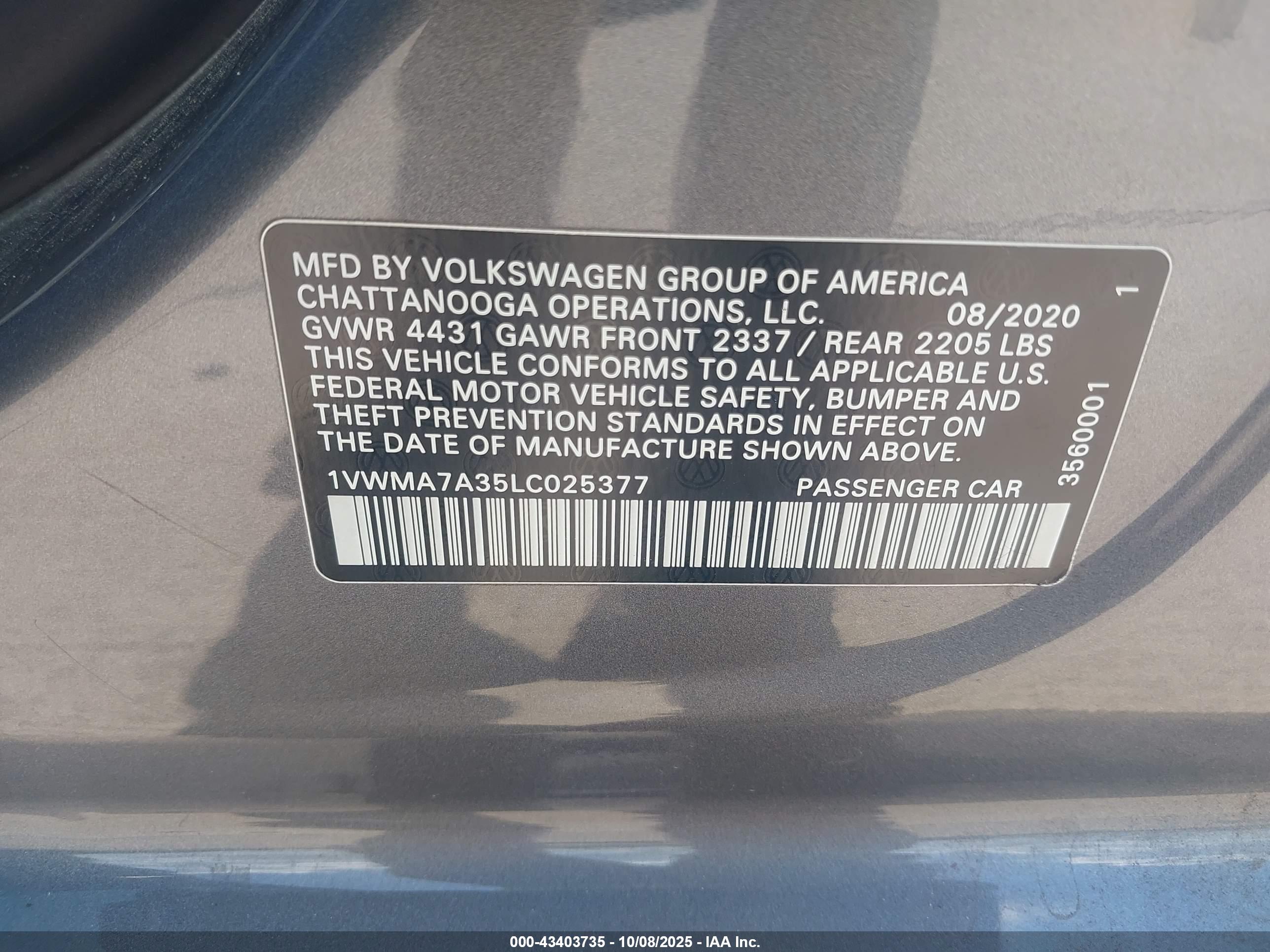 VOLKSWAGEN PASSAT image 9