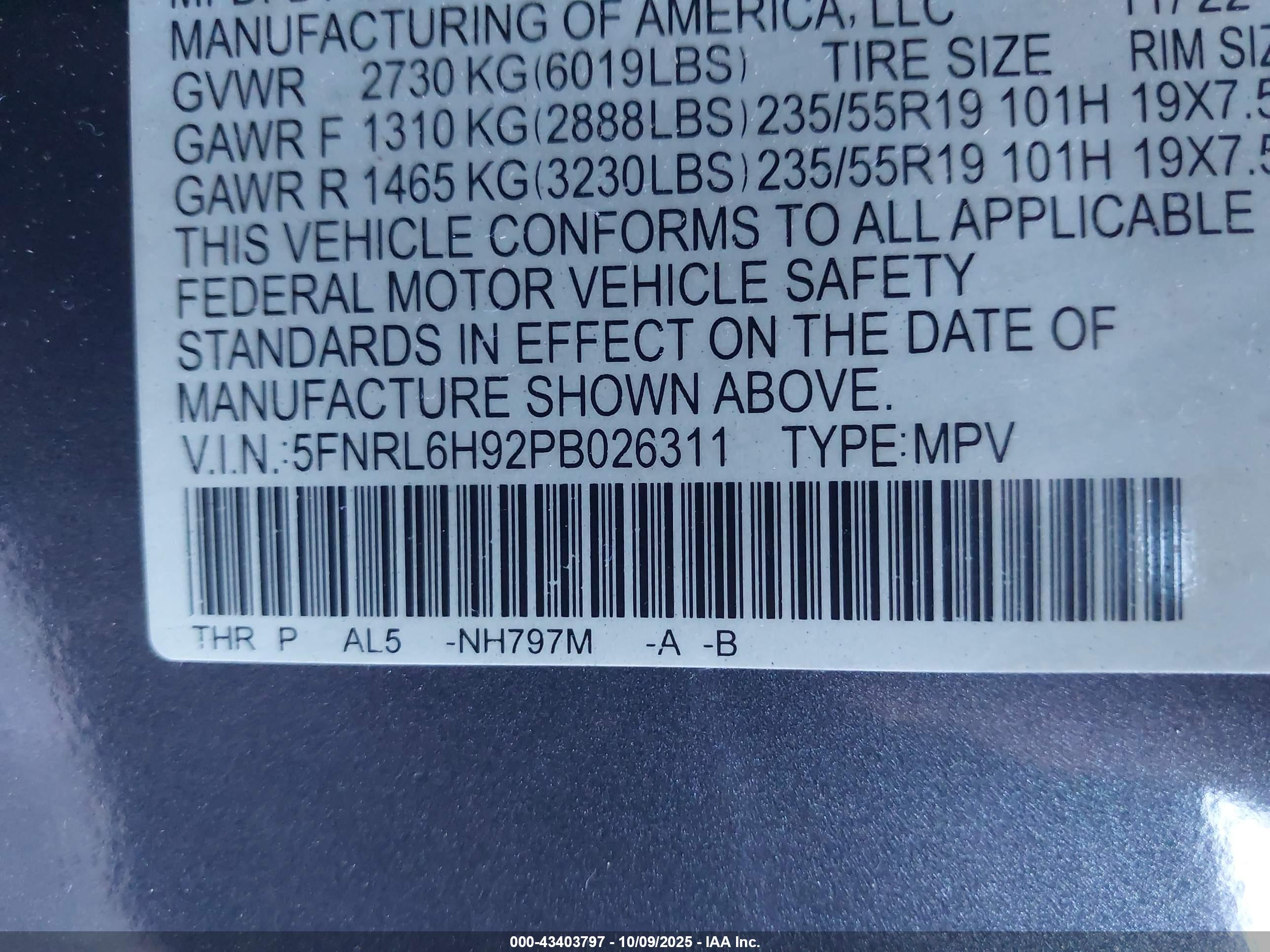 HONDA ODYSSEY image 9