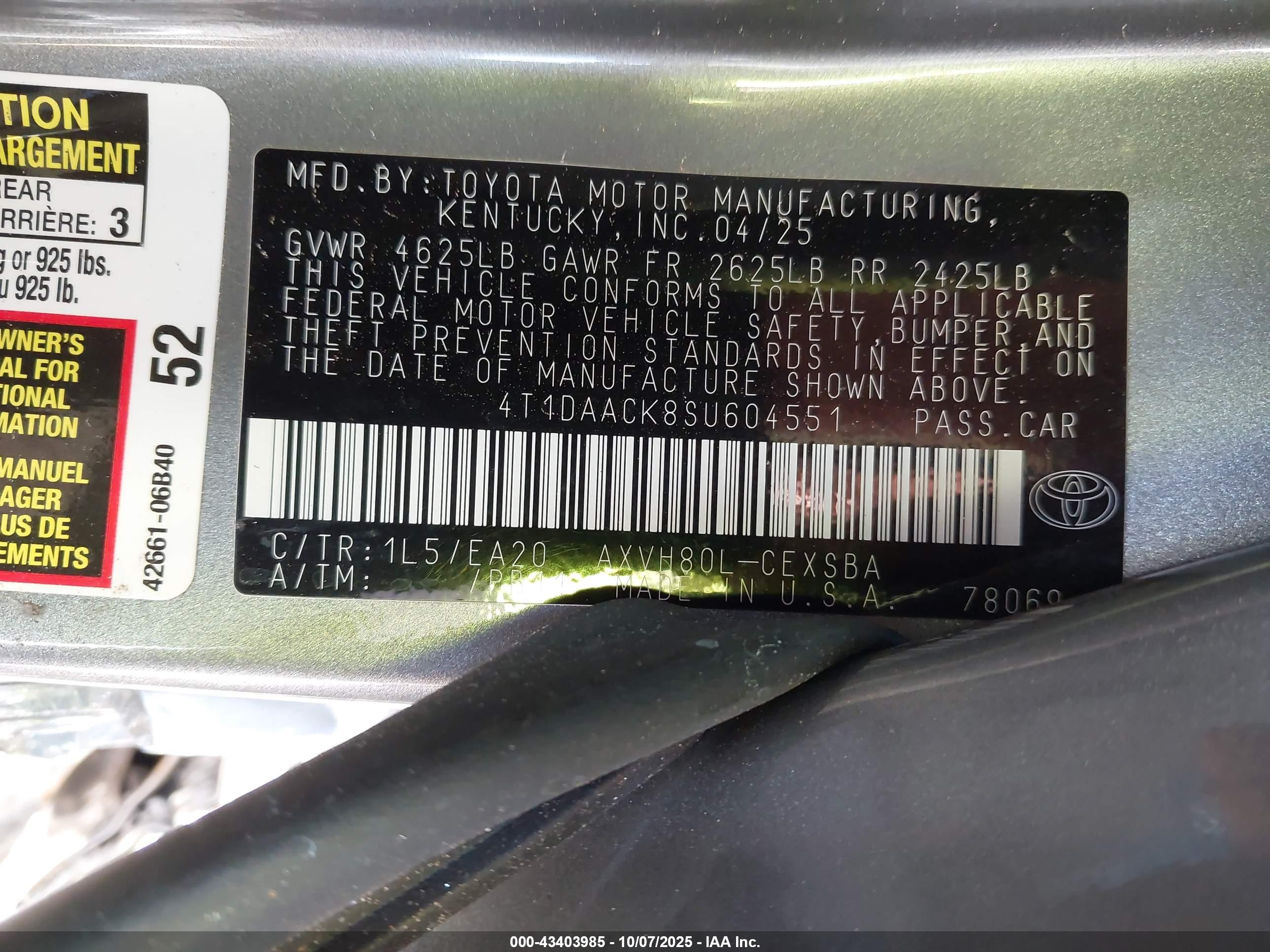 TOYOTA CAMRY image 9