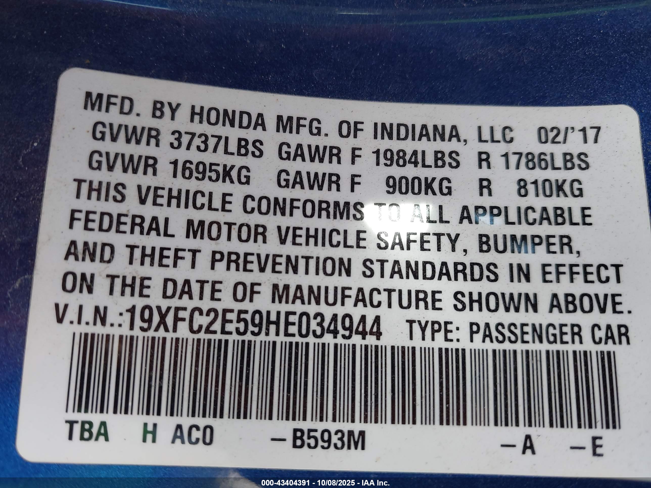 HONDA CIVIC image 9