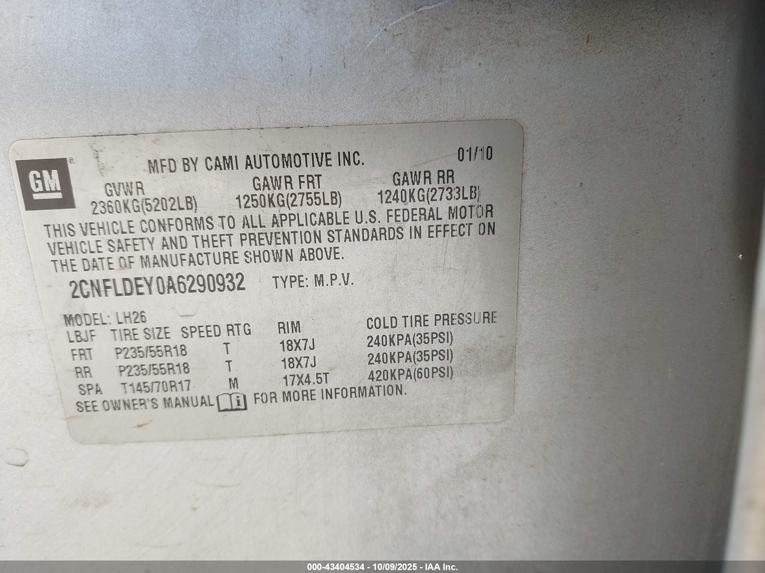 CHEVROLET EQUINOX image 9