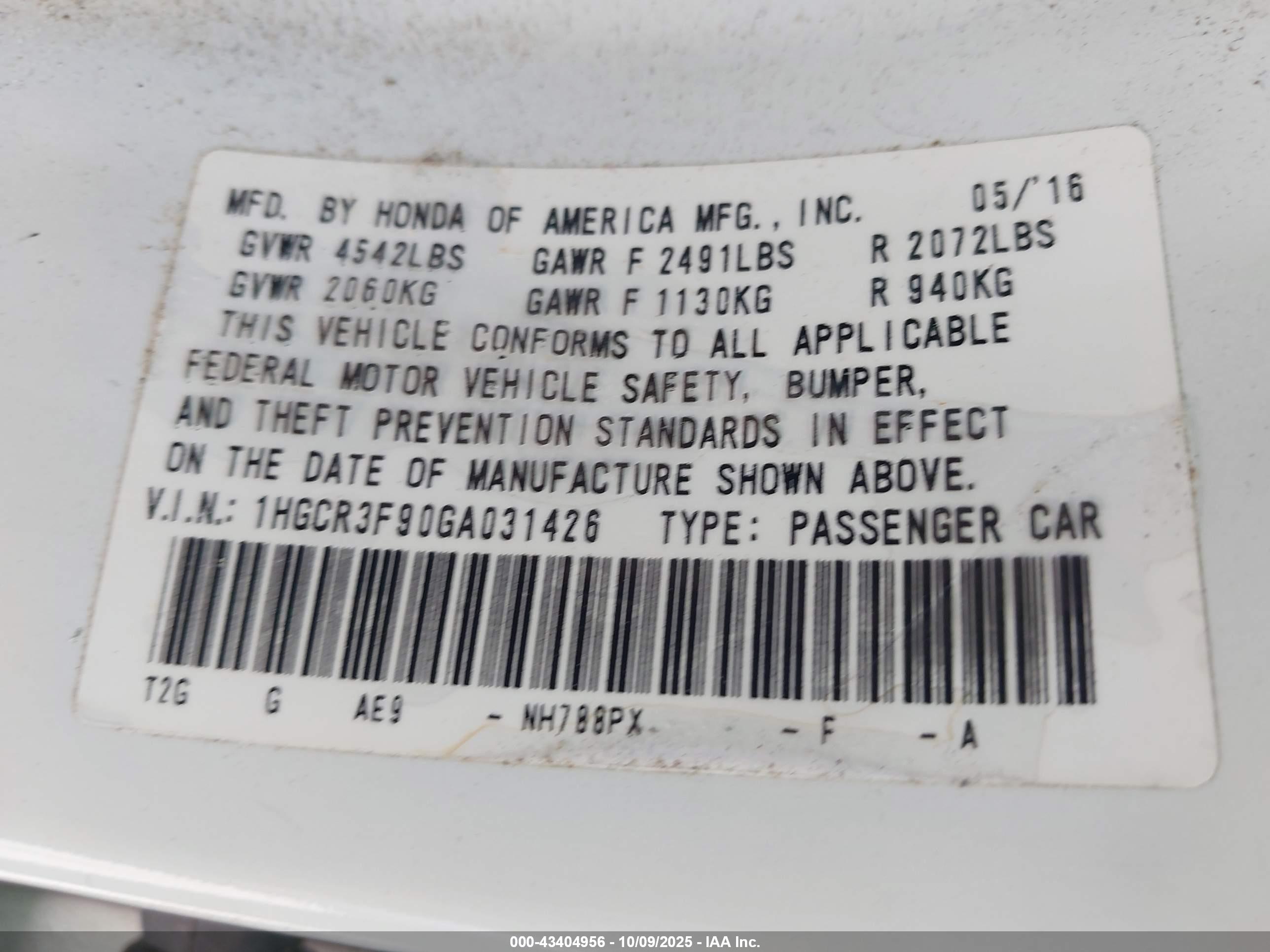 HONDA ACCORD image 9